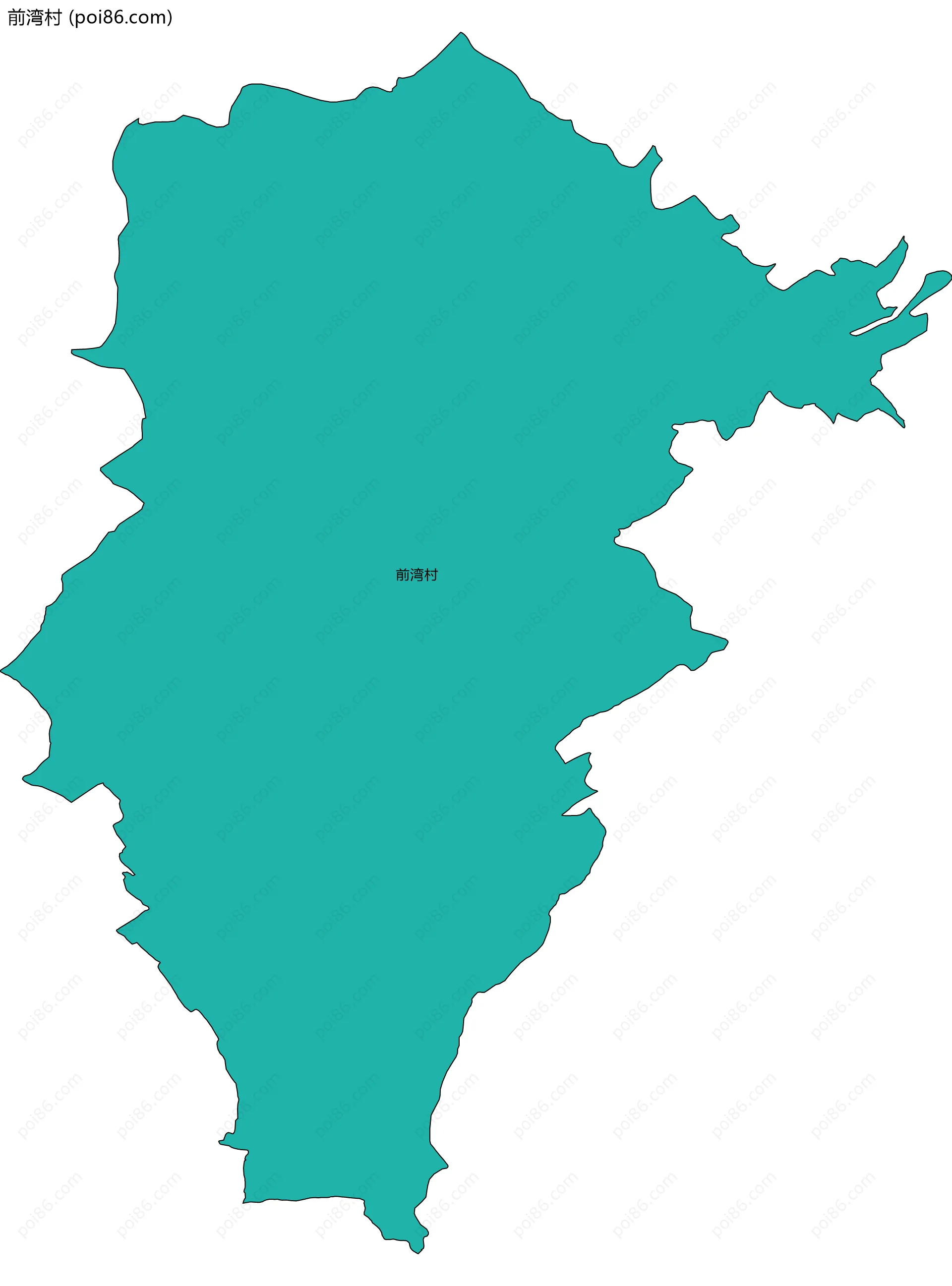 前湾村边界地图