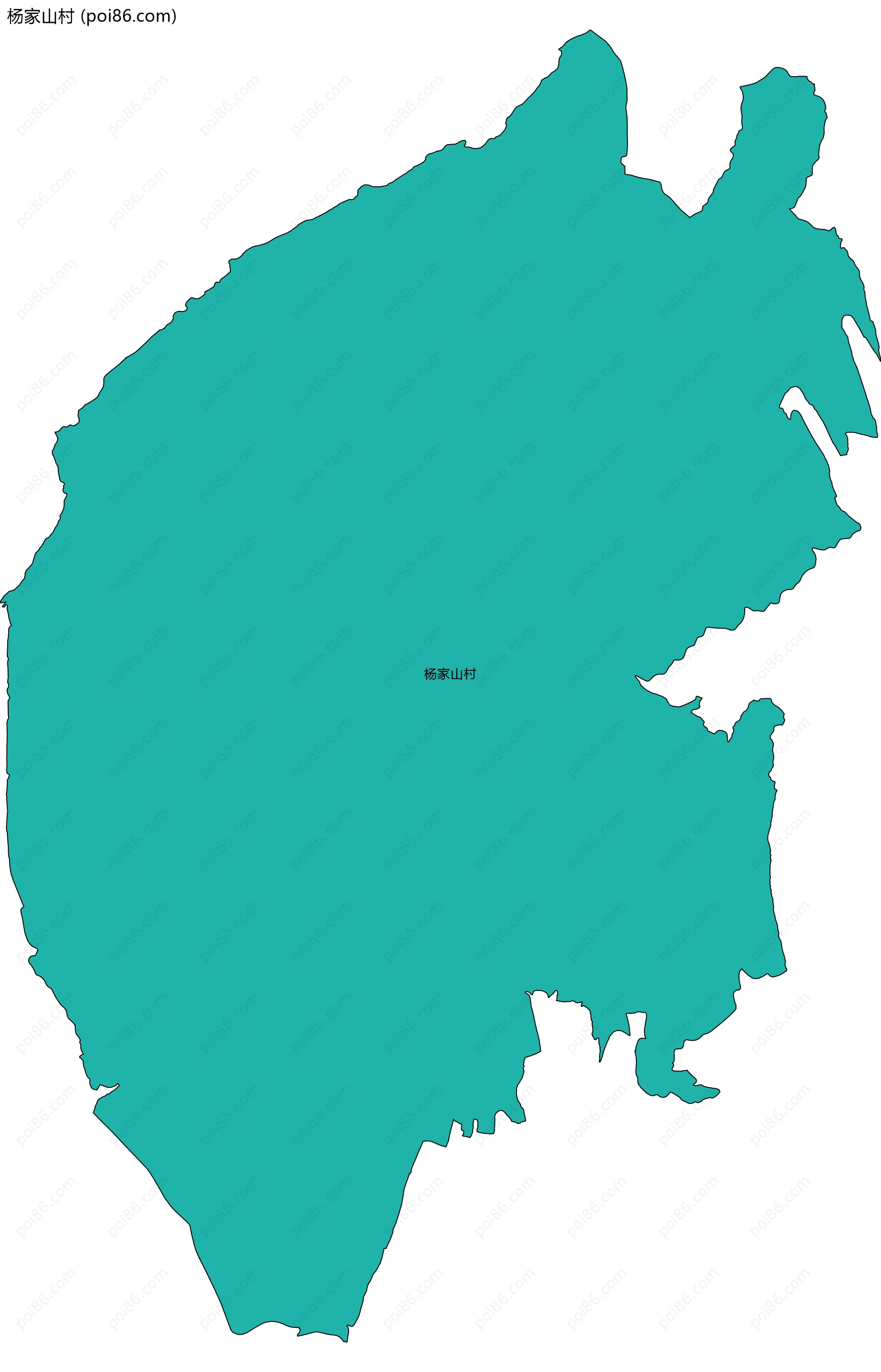 杨家山村边界地图