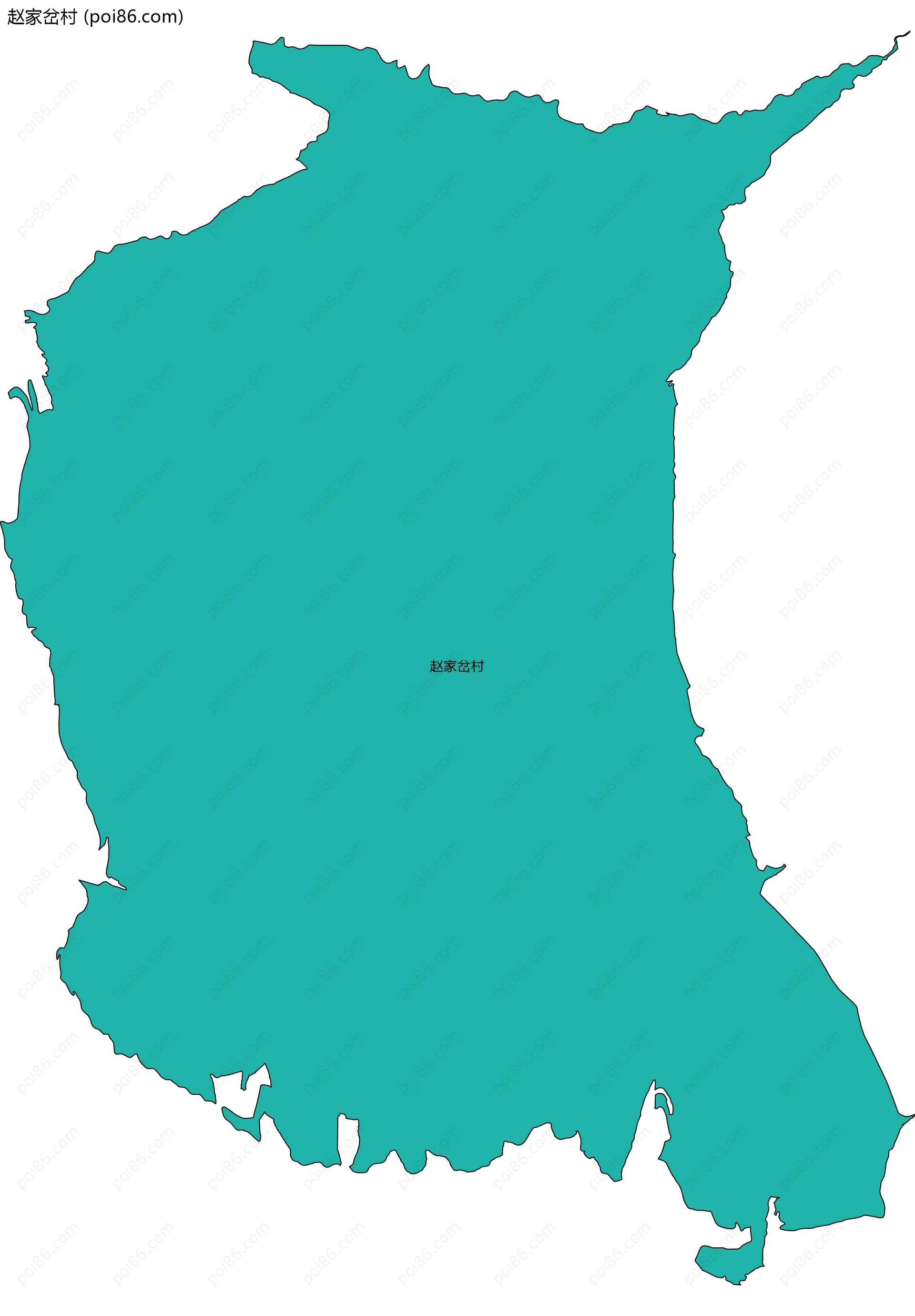 赵家岔村边界地图