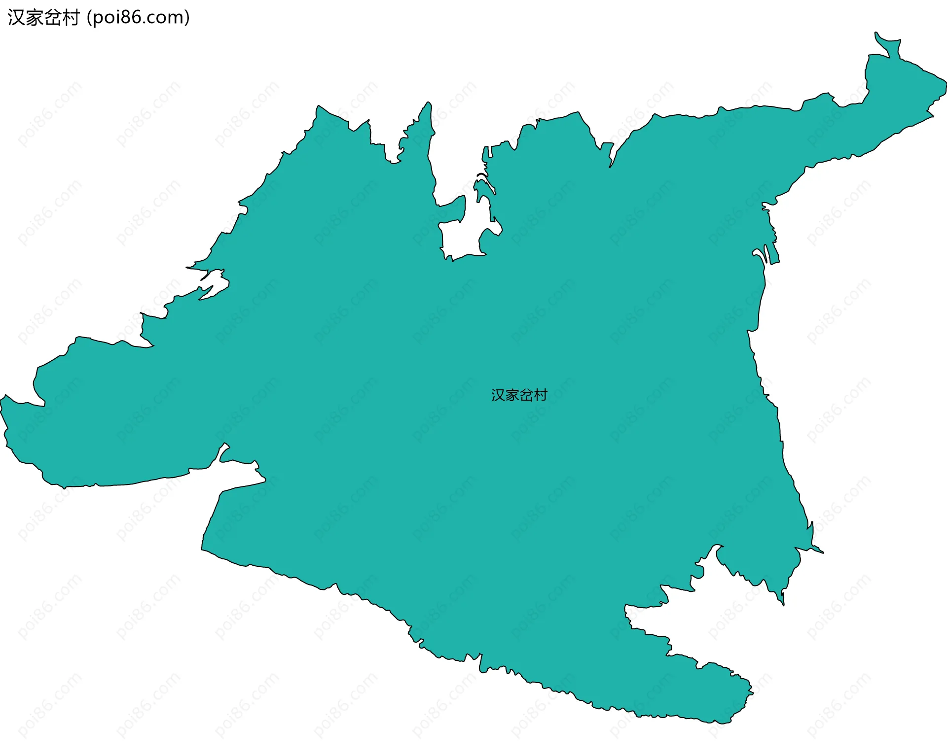 汉家岔村边界地图