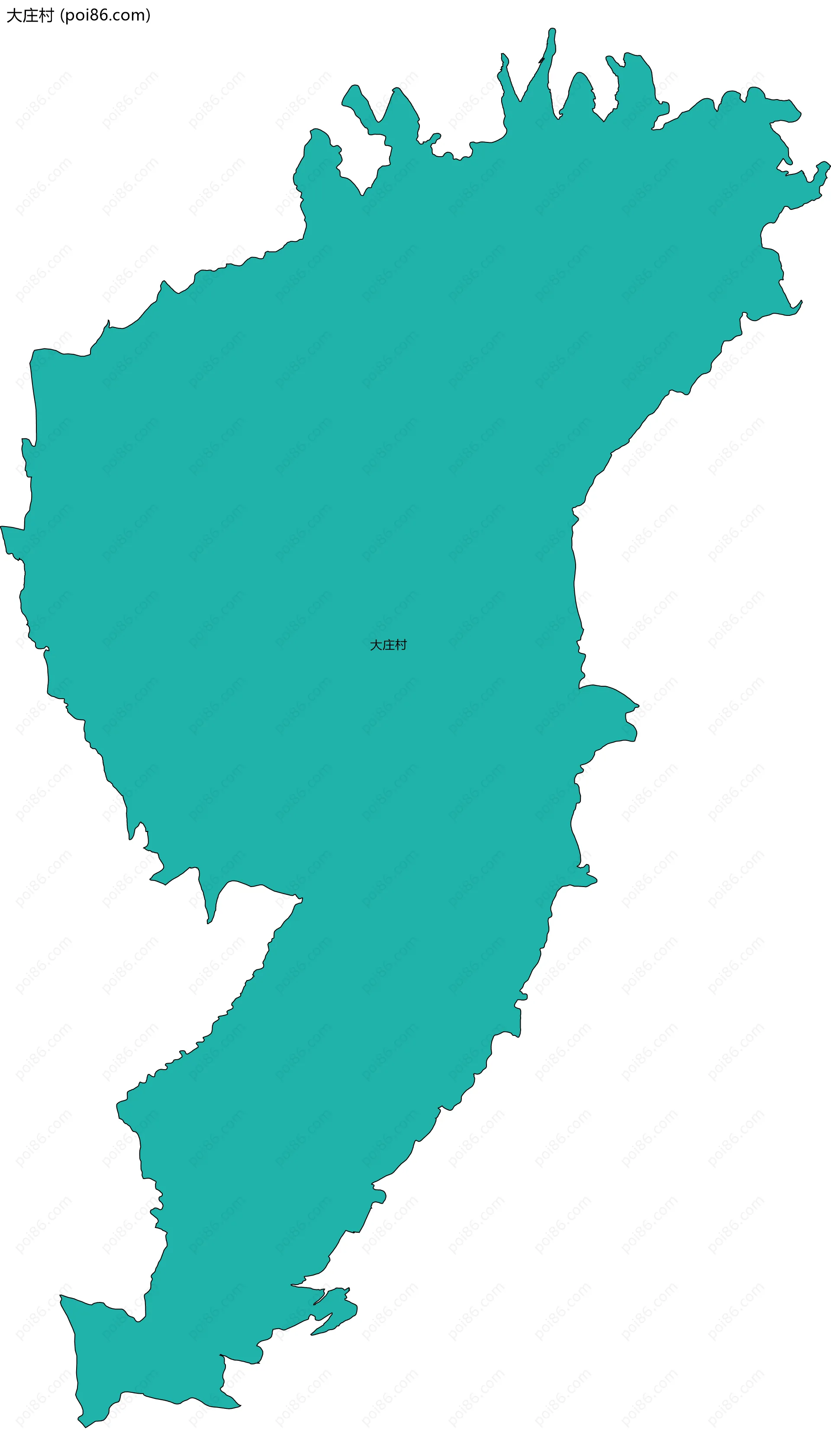 大庄村边界地图