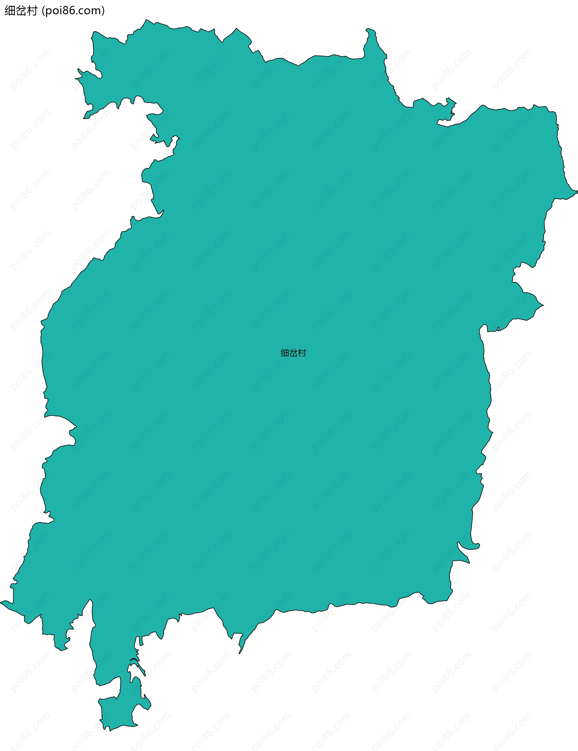 细岔村边界地图