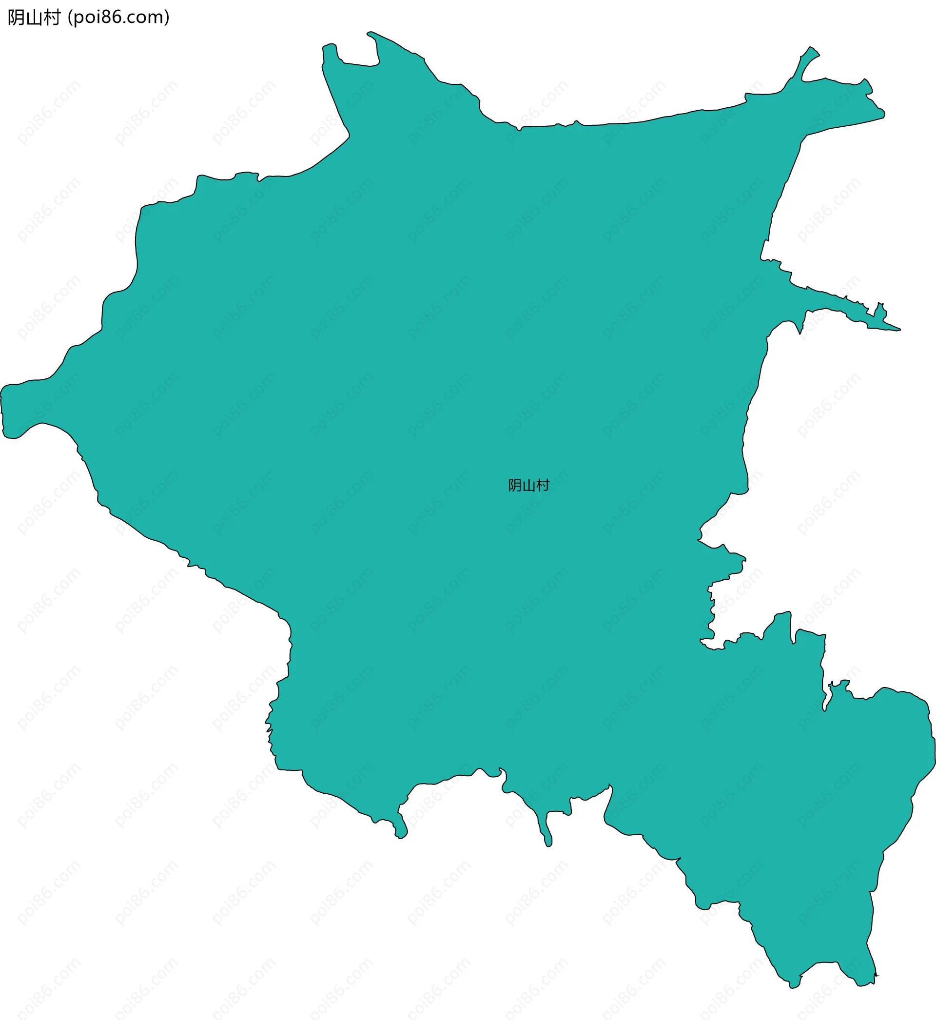 阴山村边界地图