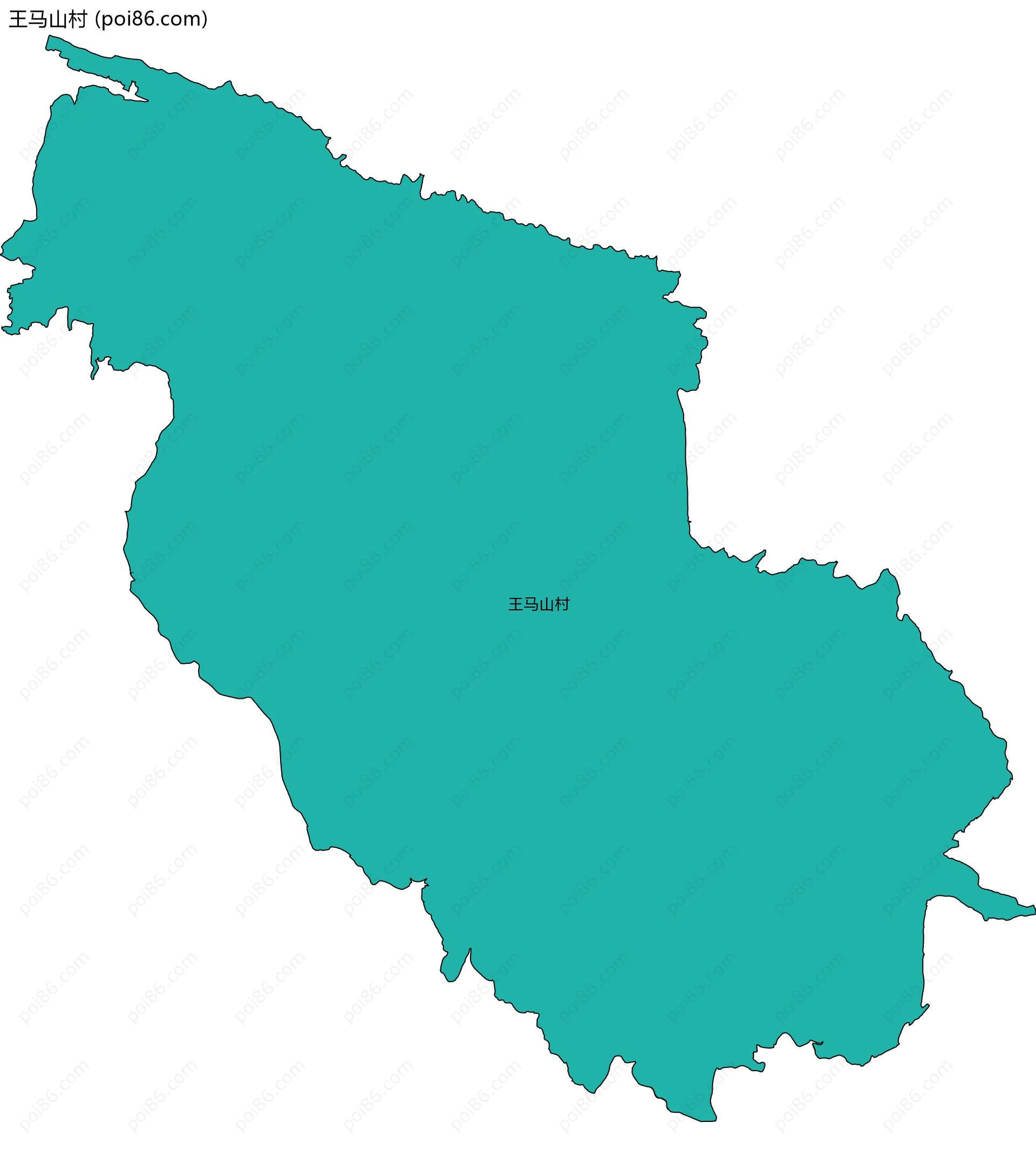 王马山村边界地图