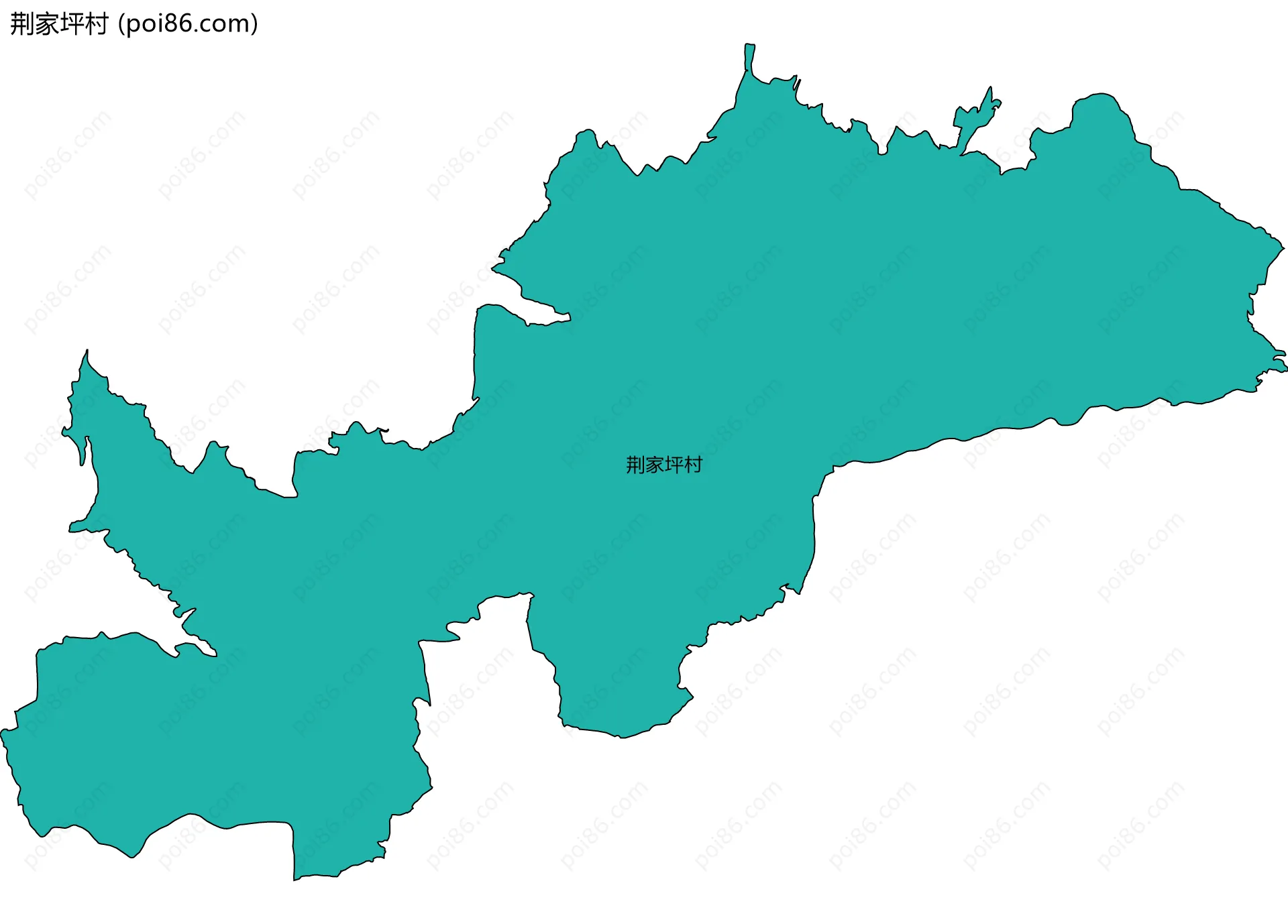 荆家坪村边界地图