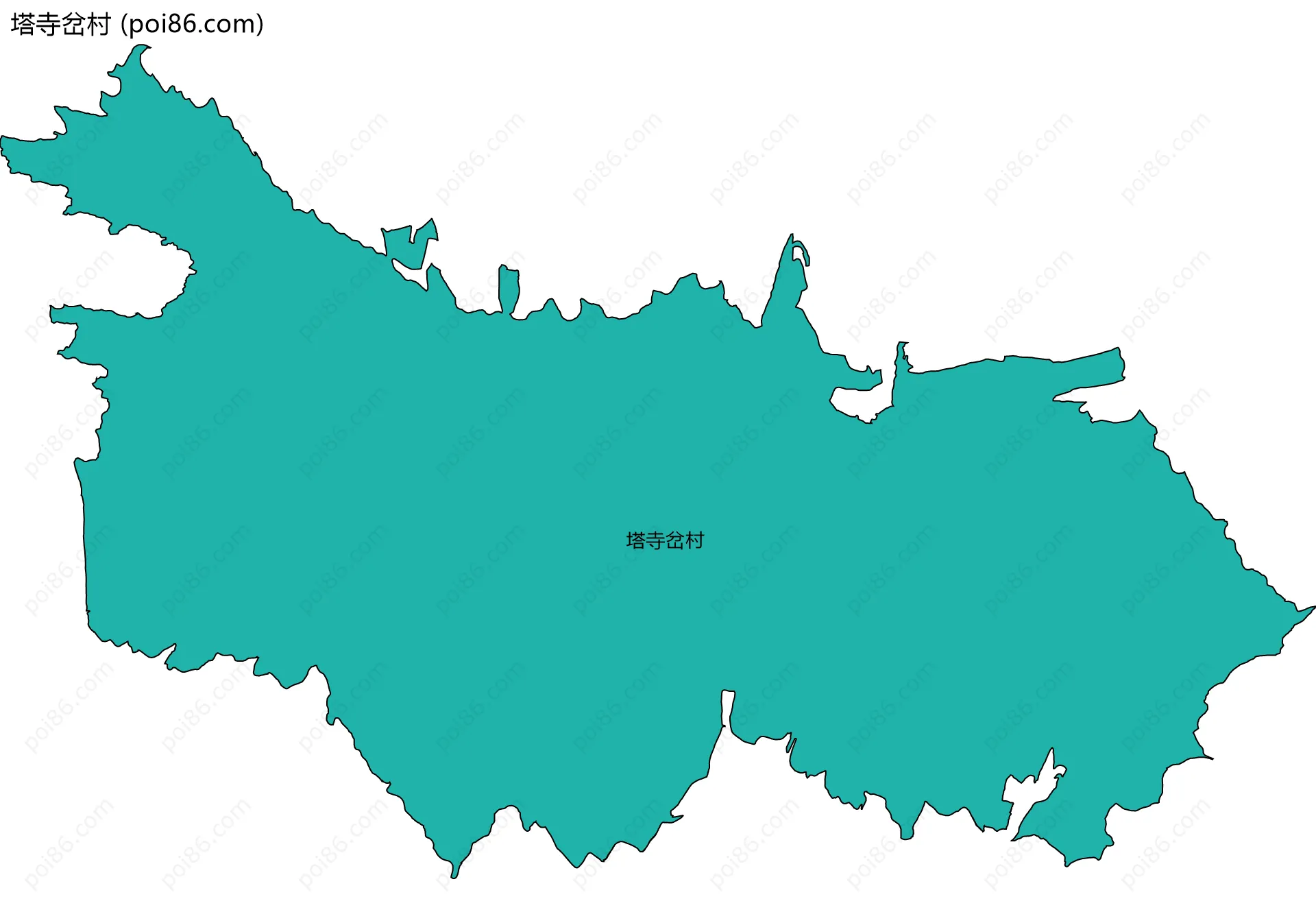 塔寺岔村边界地图