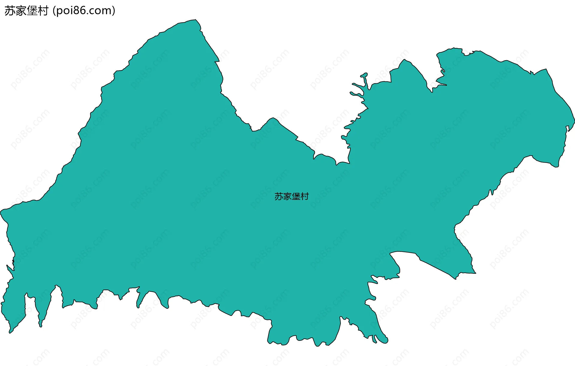 苏家堡村边界地图