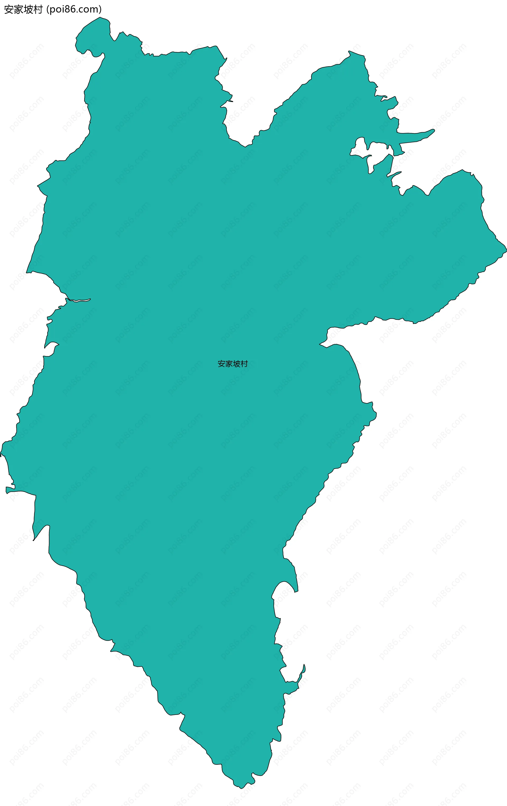 安家坡村边界地图