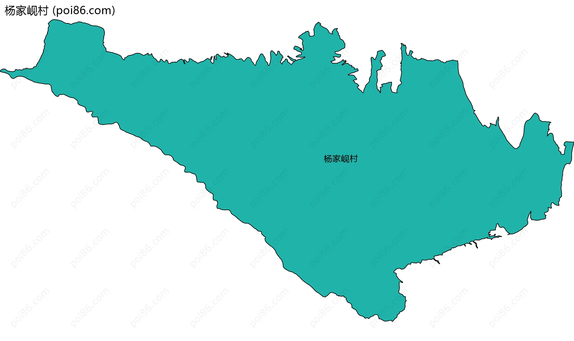 杨家岘村边界地图