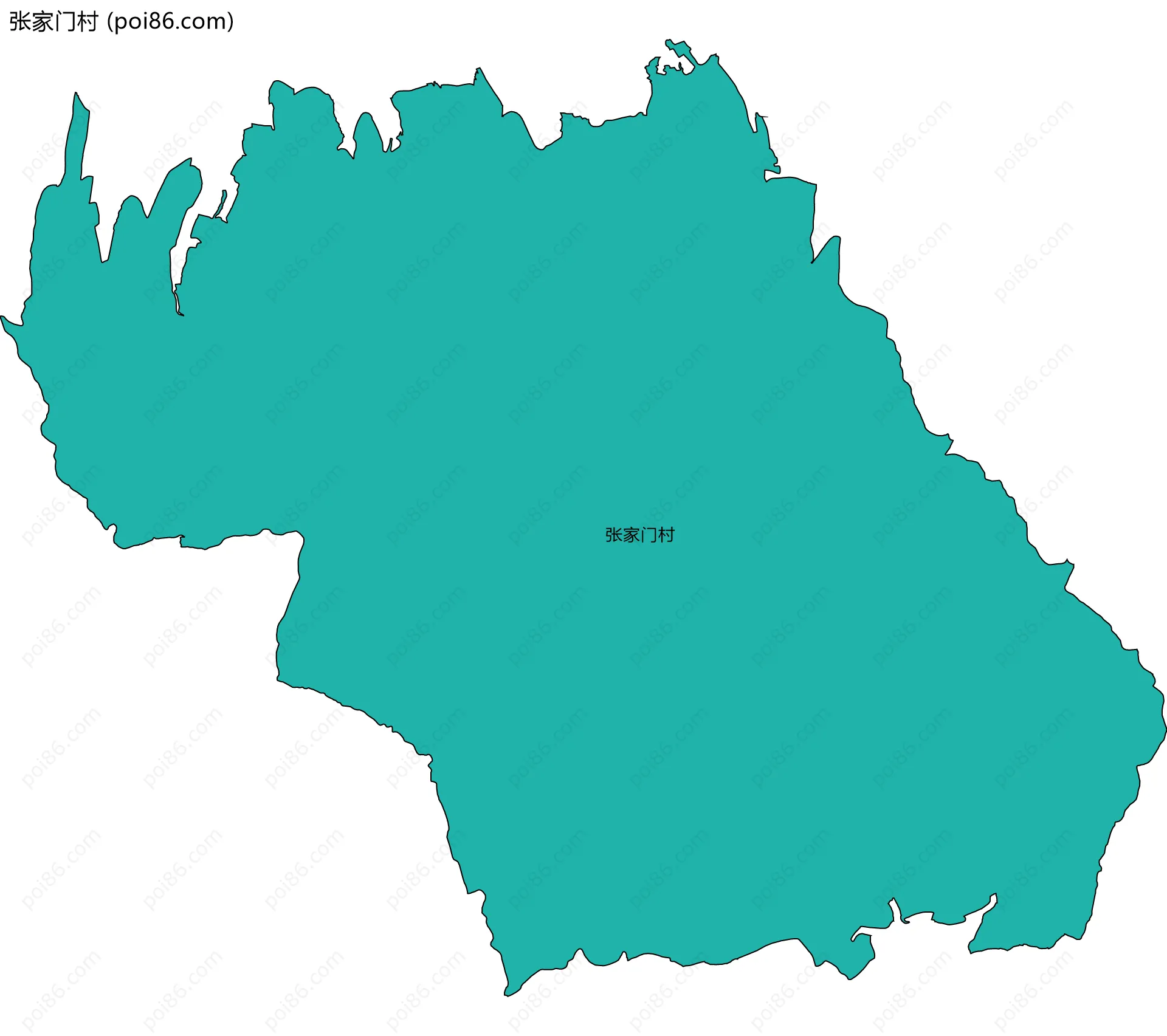 张家门村边界地图