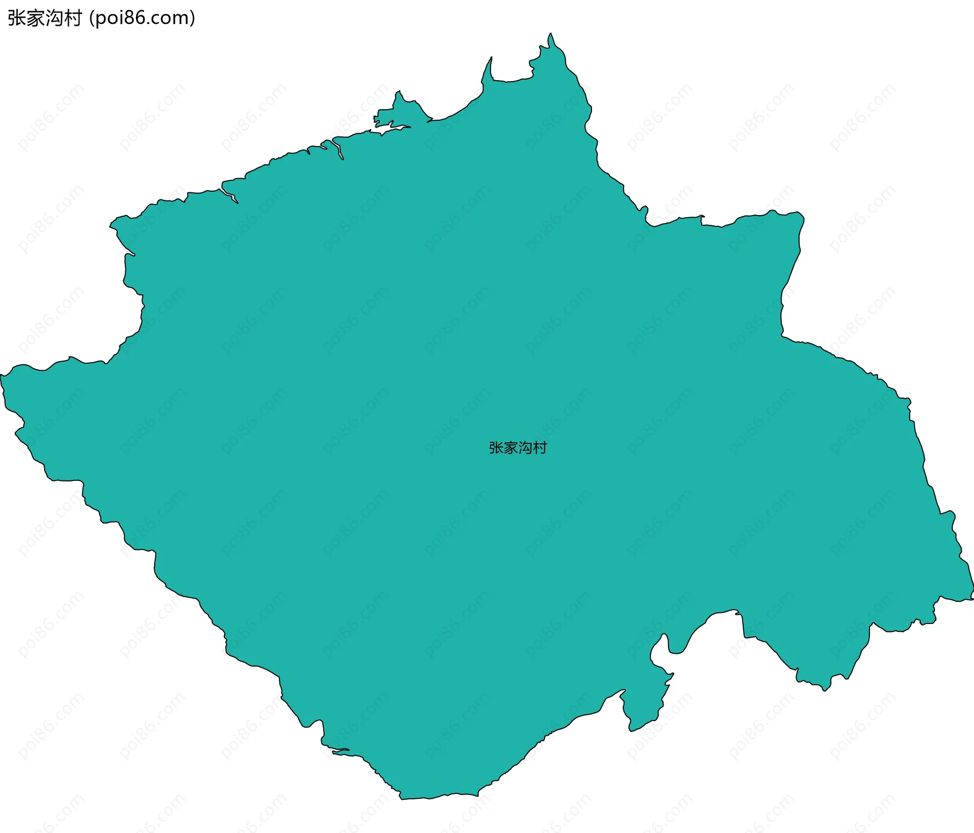 张家沟村边界地图
