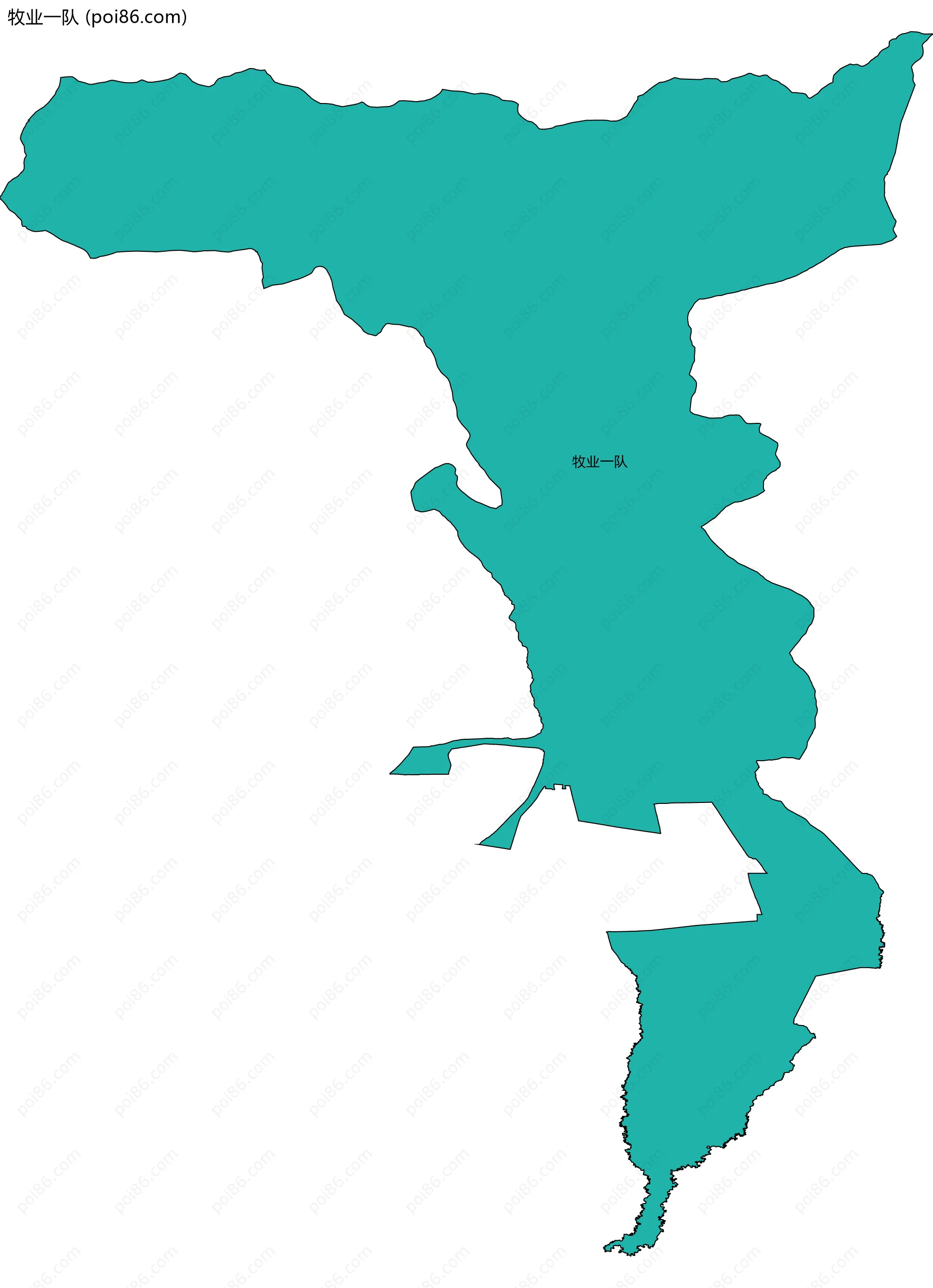 牧业一队边界地图