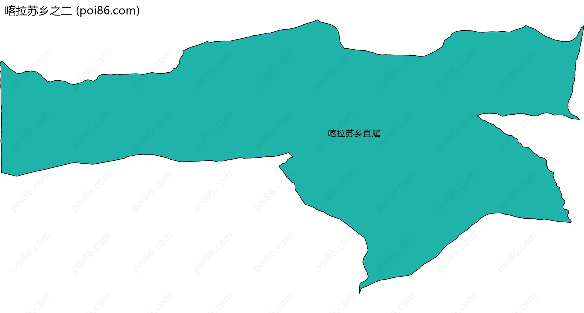 喀拉苏乡之二边界地图(五级行政区划)