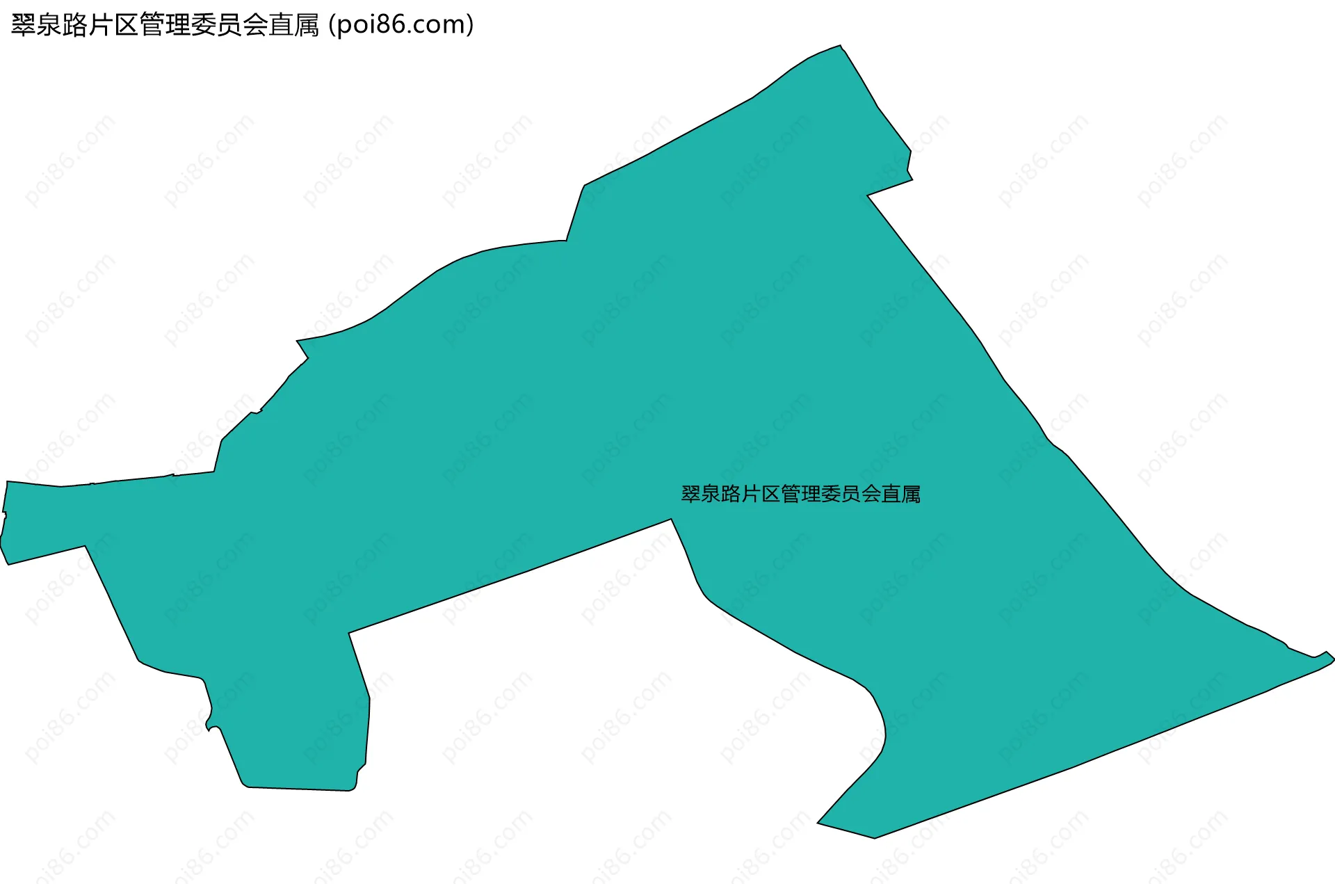 翠泉路片区管理委员会直属边界地图