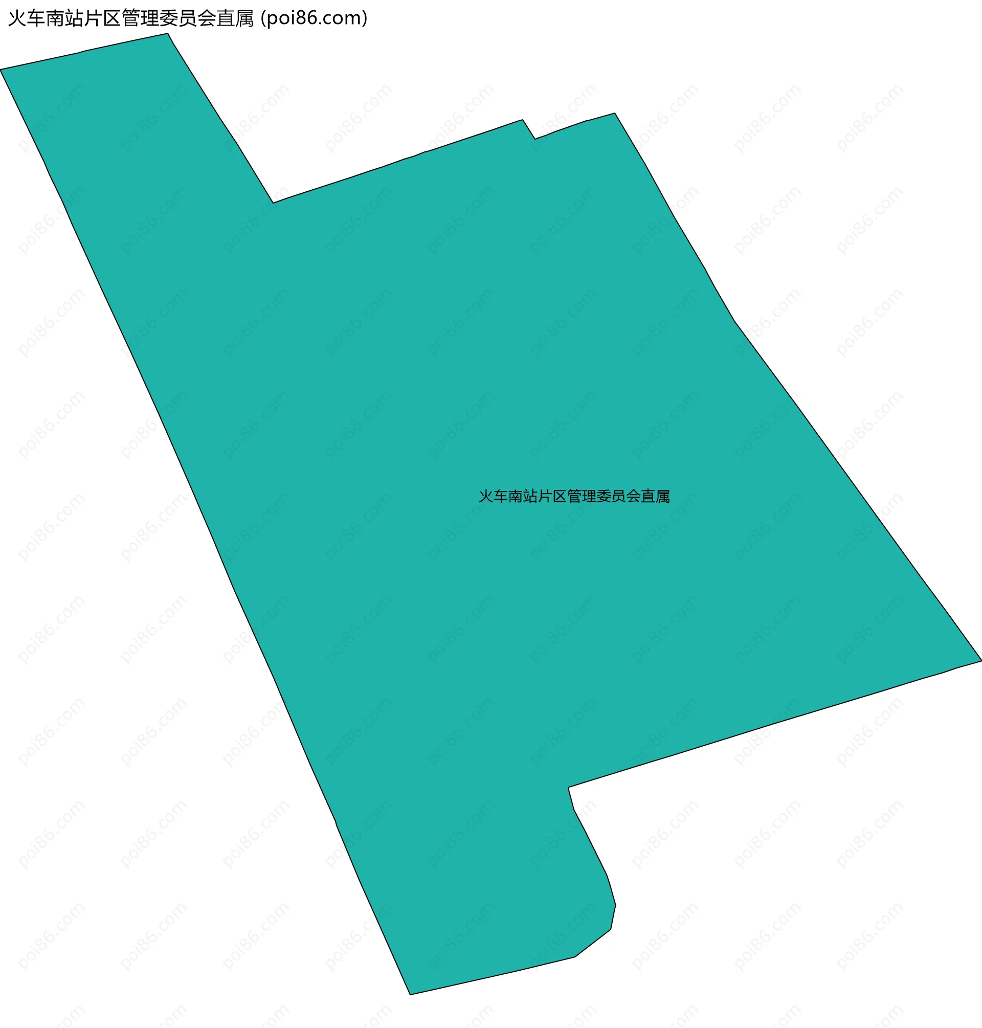 火车南站片区管理委员会直属边界地图