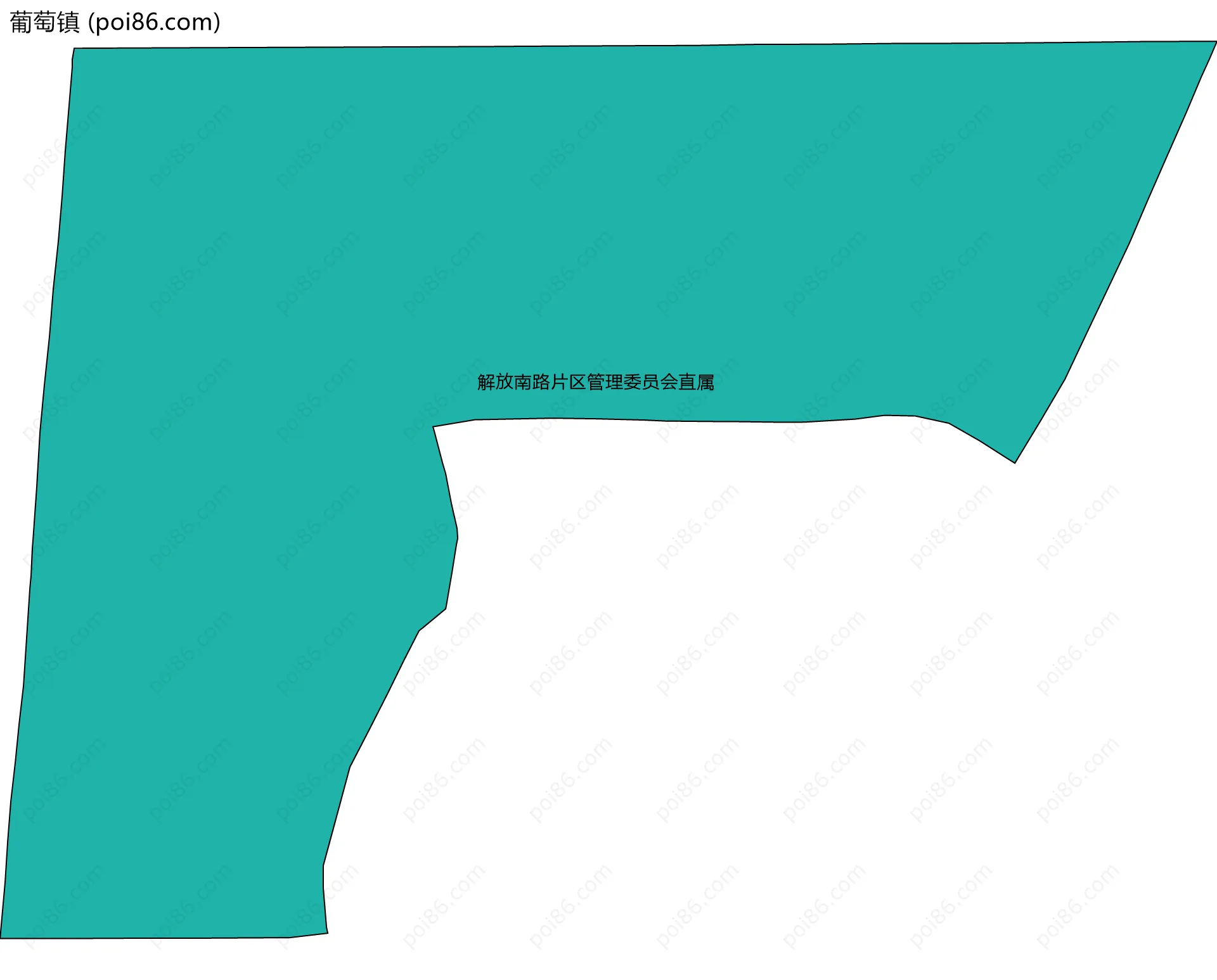 葡萄镇边界地图(五级行政区划)