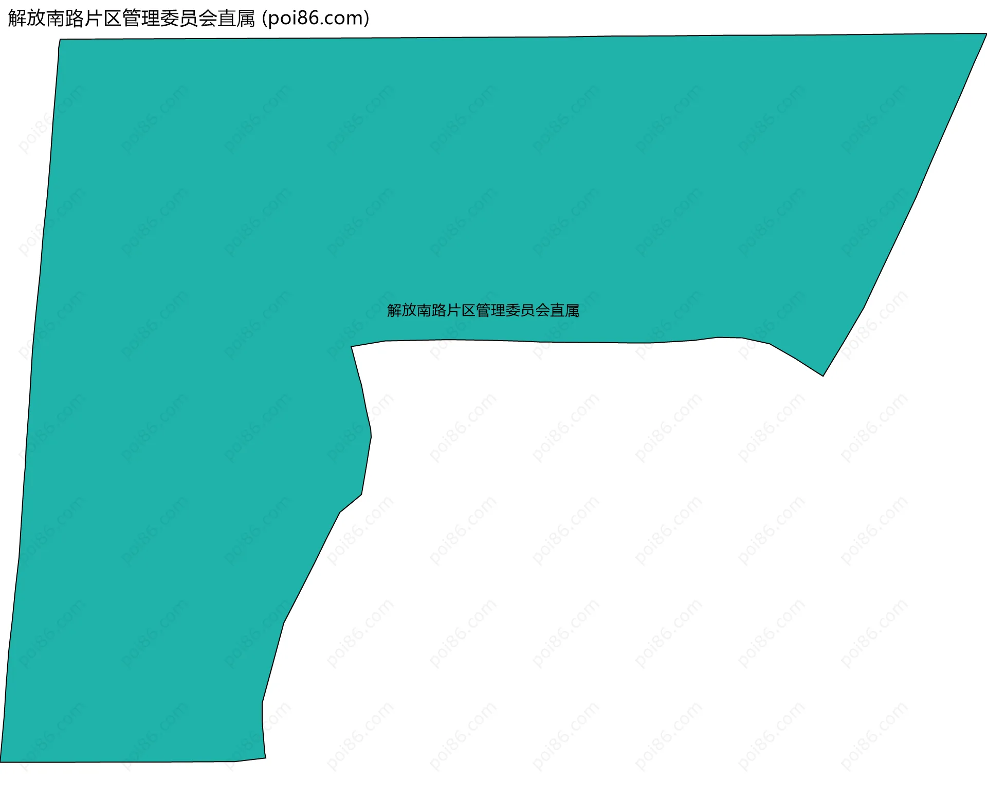 解放南路片区管理委员会直属边界地图