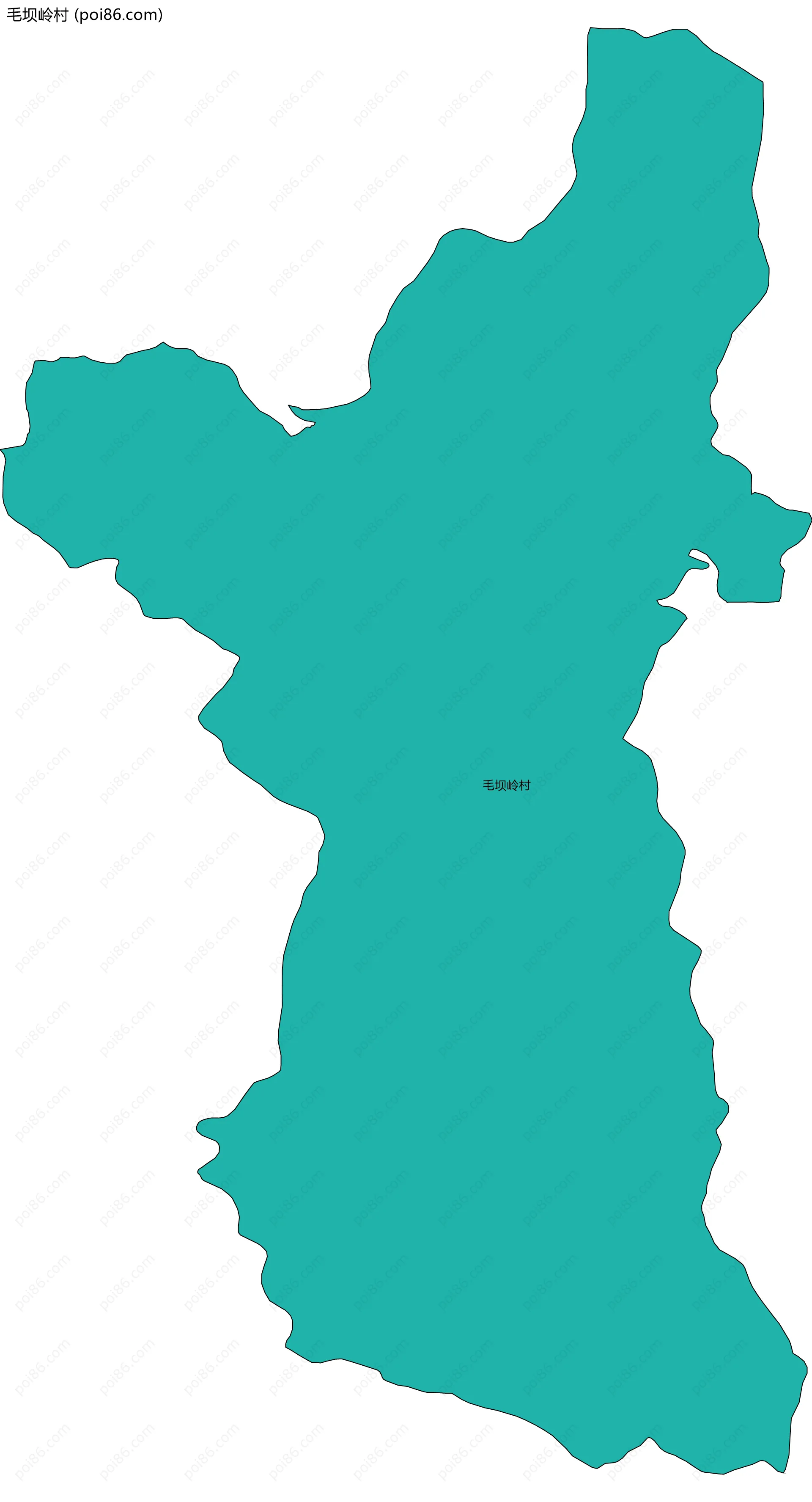 毛坝岭村边界地图