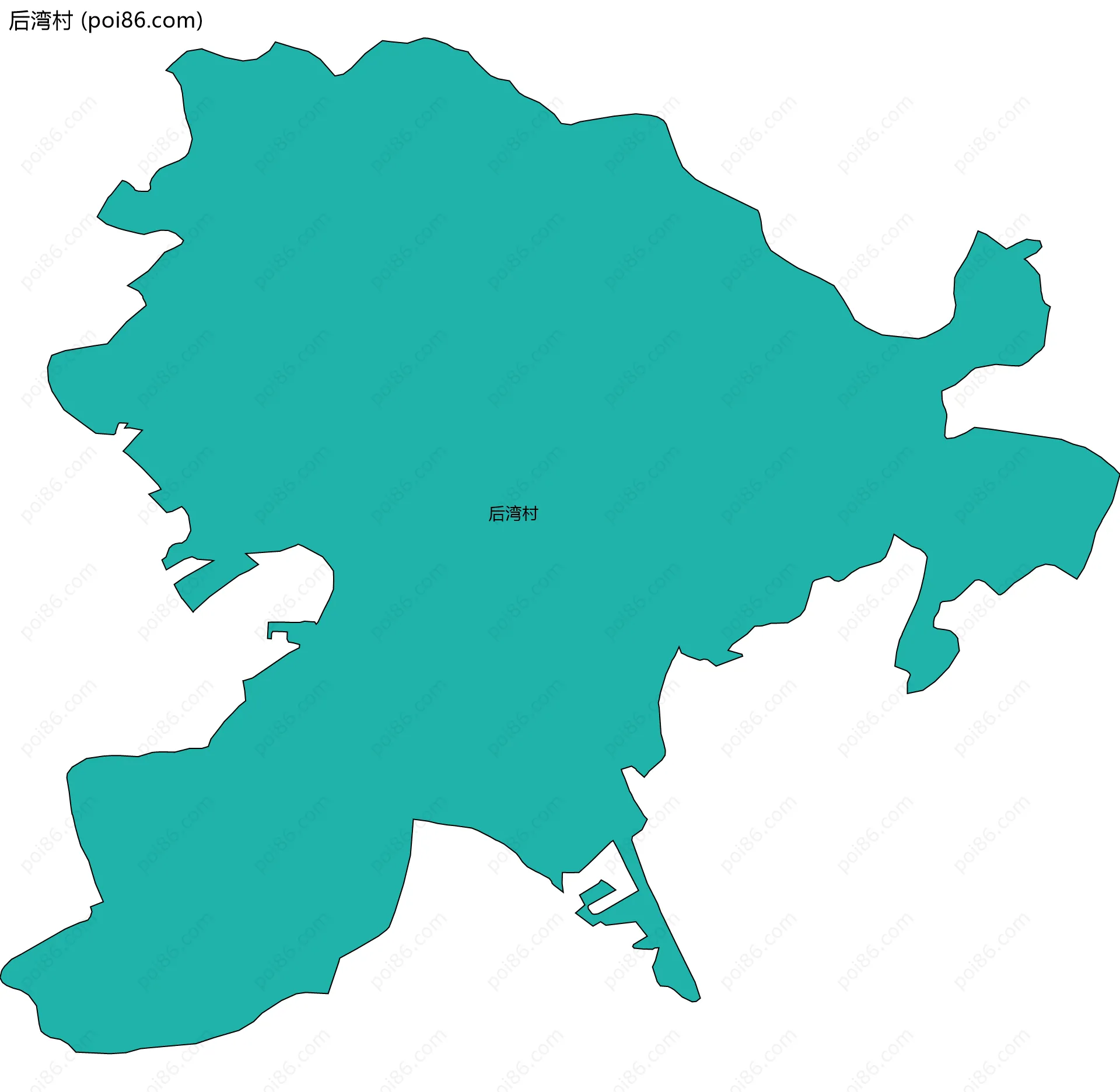 后湾村边界地图