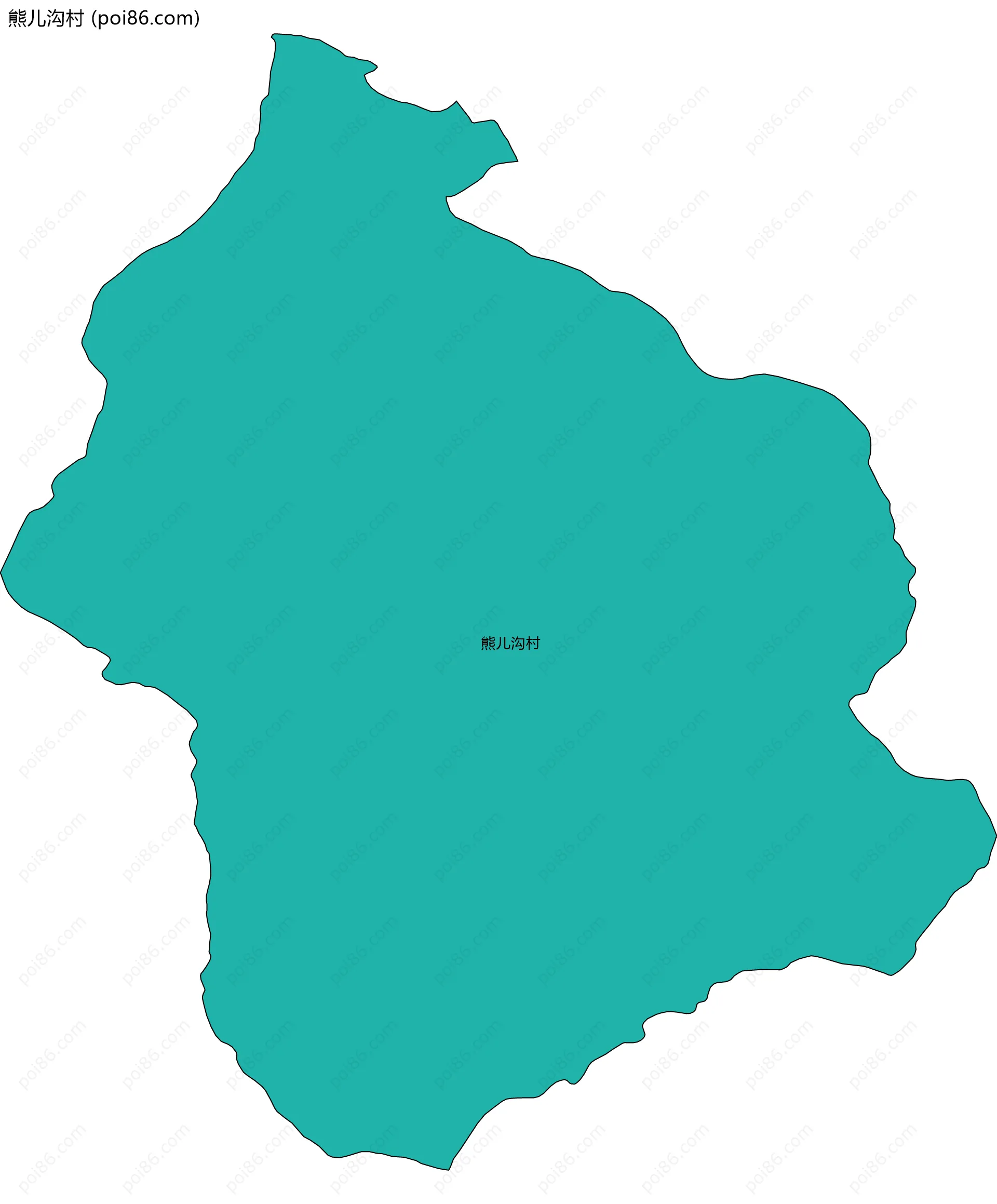 熊儿沟村边界地图