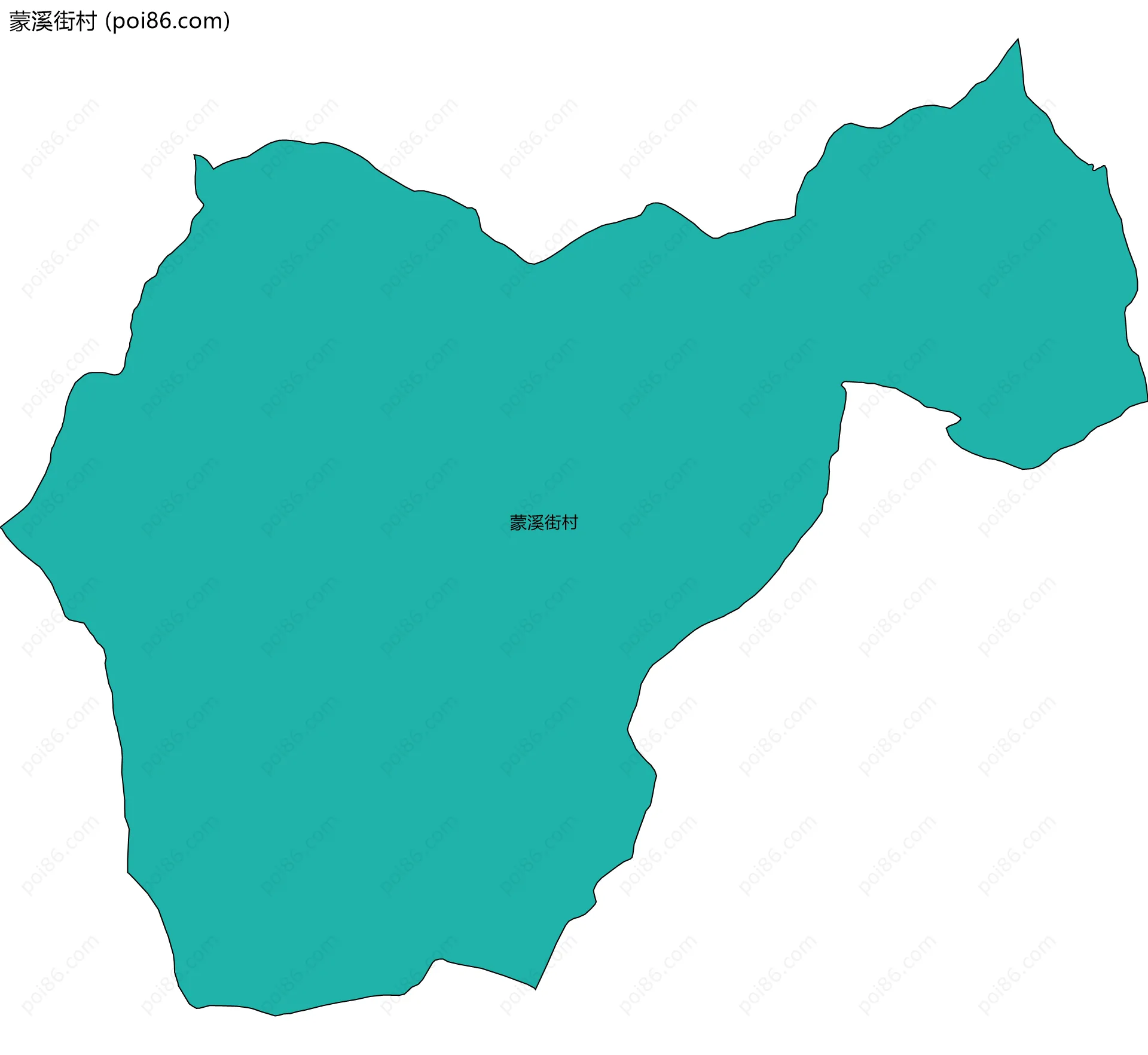 蒙溪街村边界地图