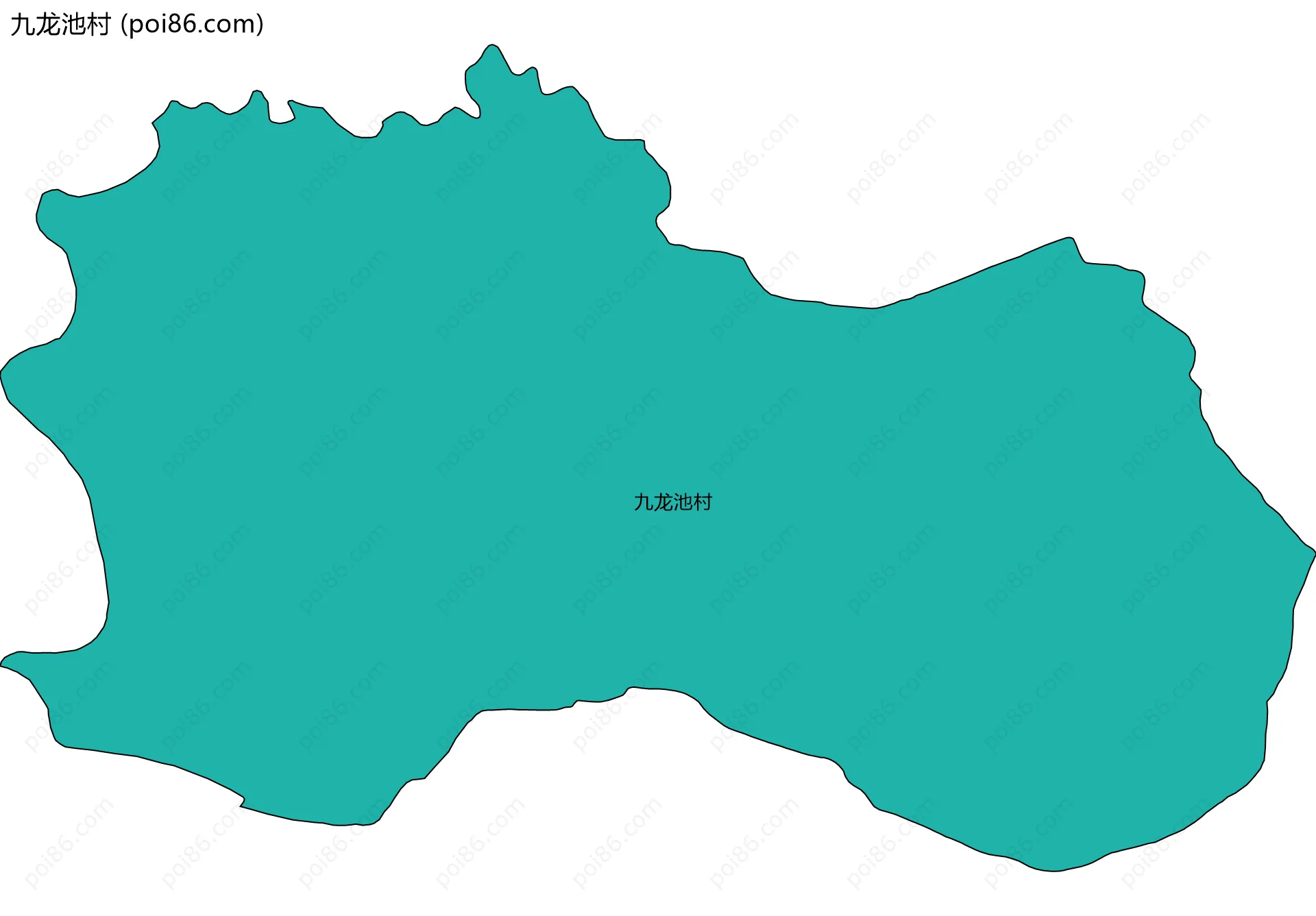 九龙池村边界地图
