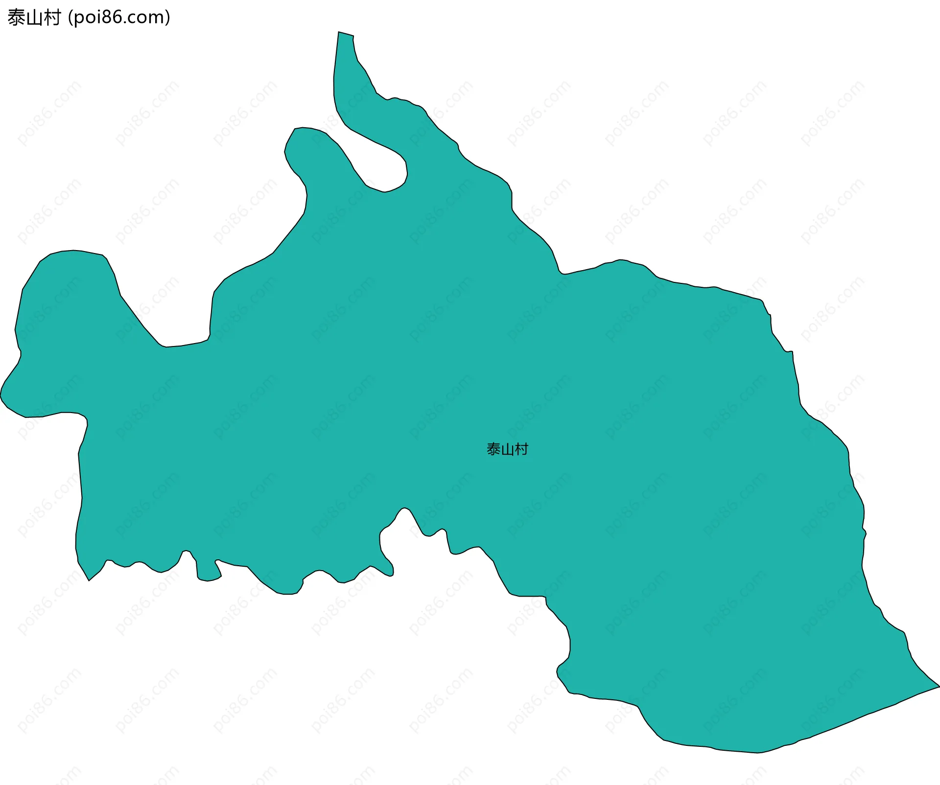 泰山村边界地图