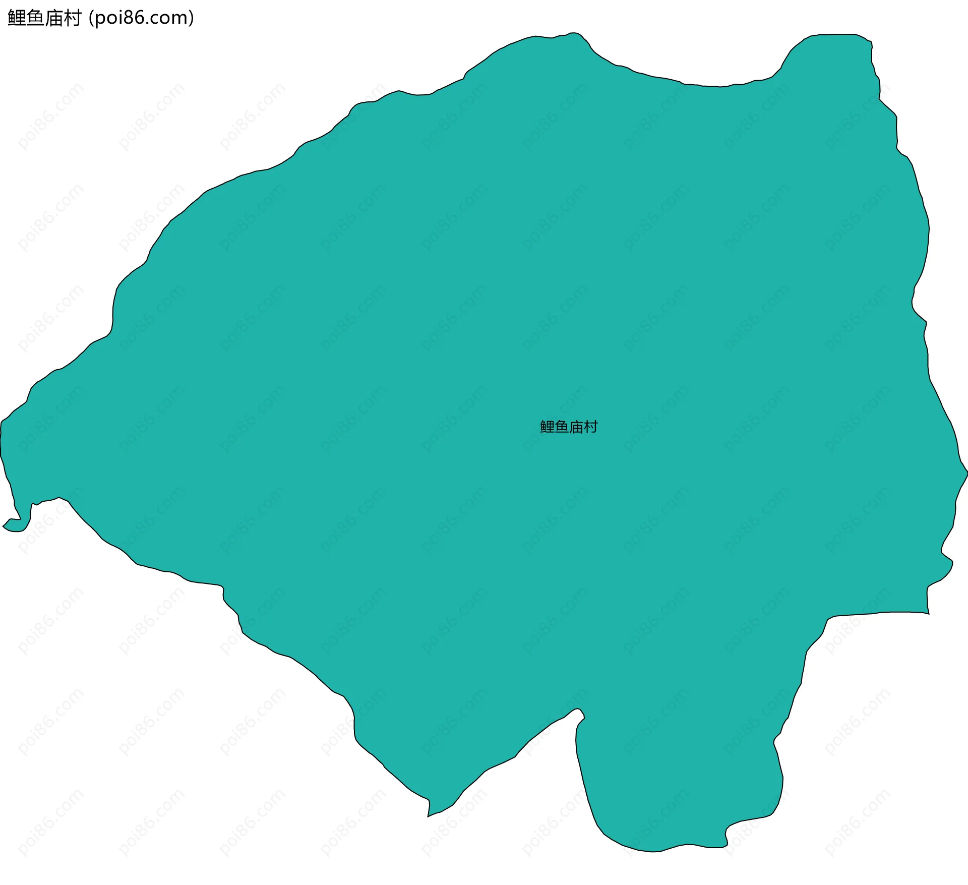 鲤鱼庙村边界地图