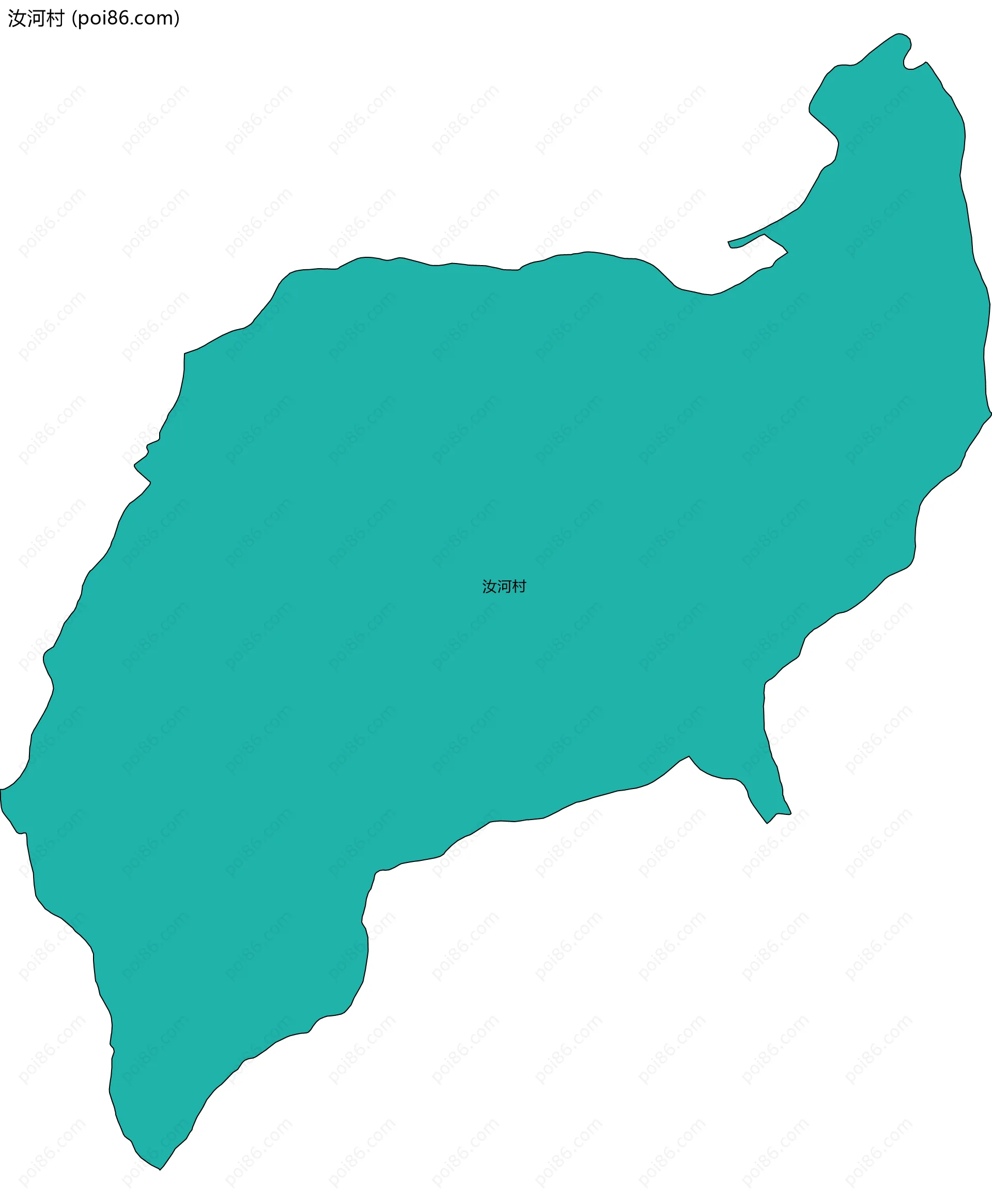 汝河村边界地图