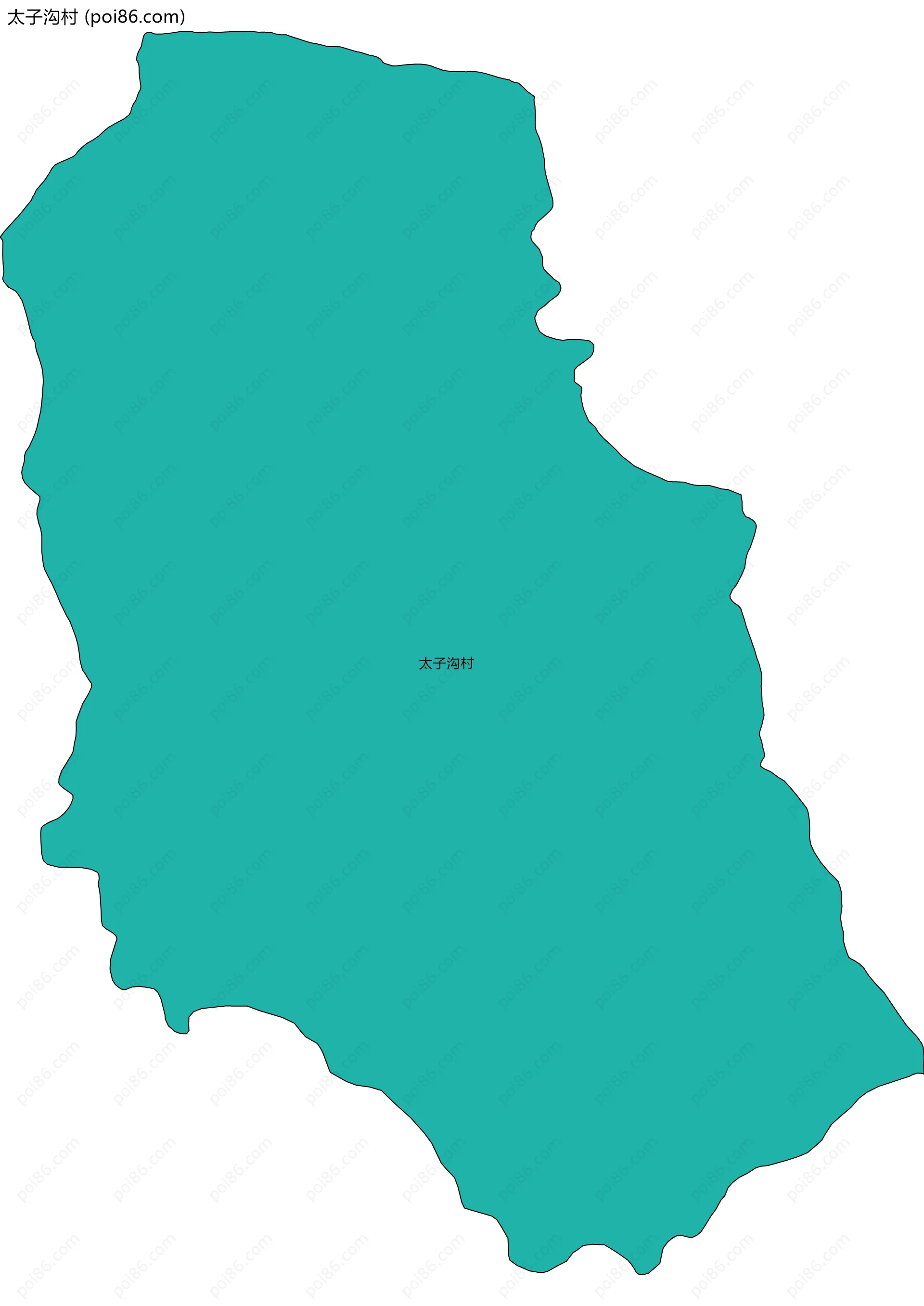 太子沟村边界地图