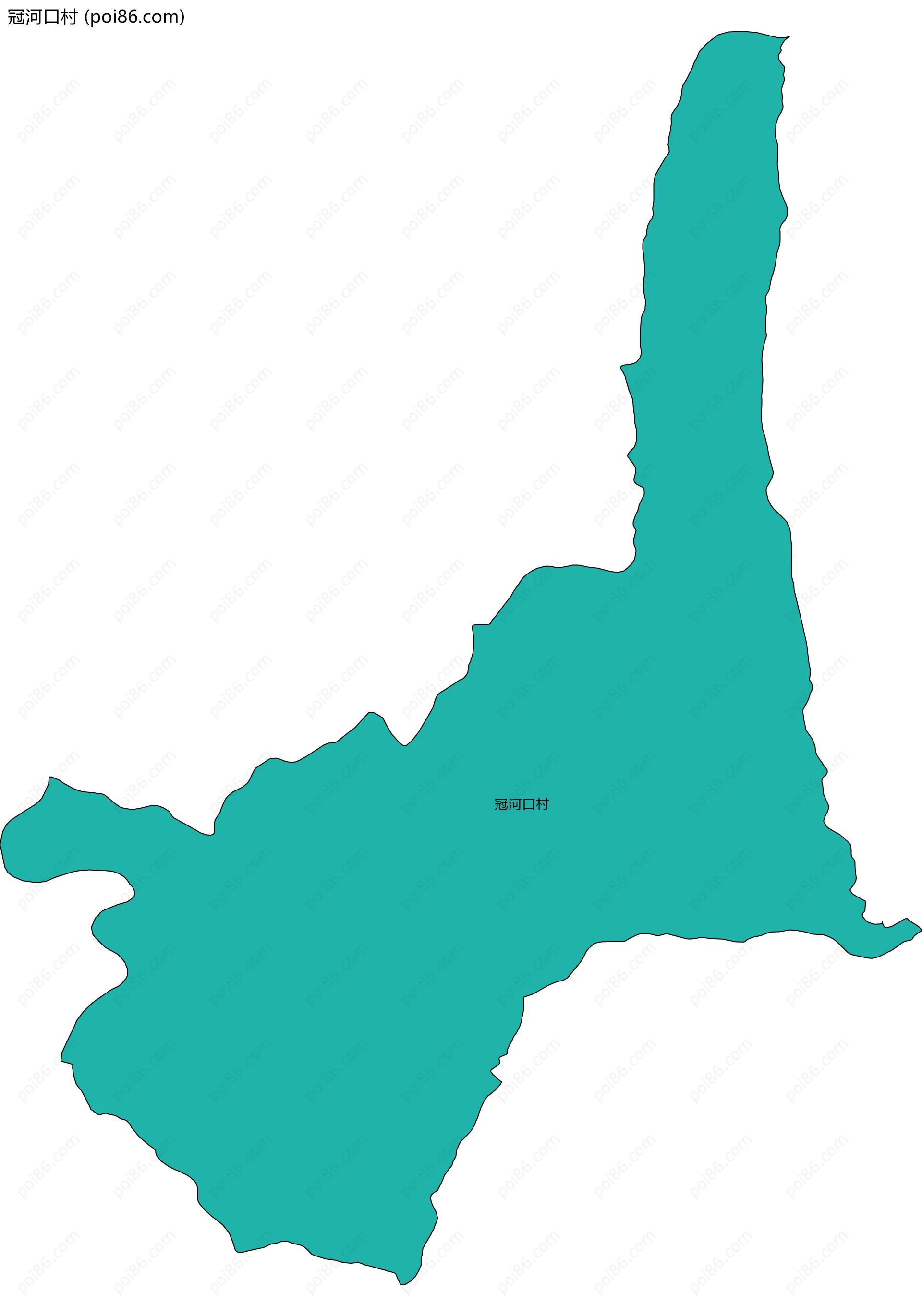 冠河口村边界地图