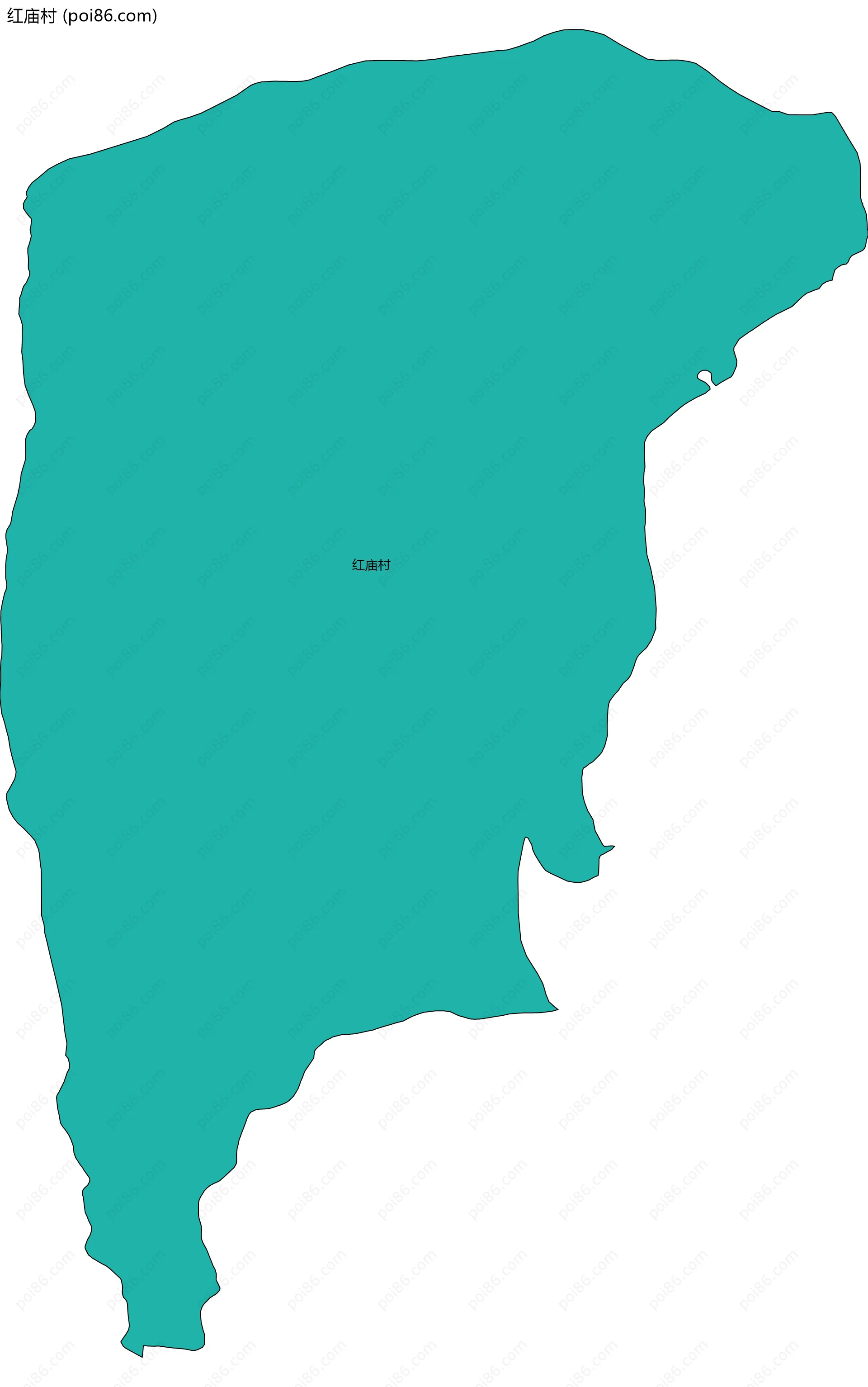 红庙村边界地图