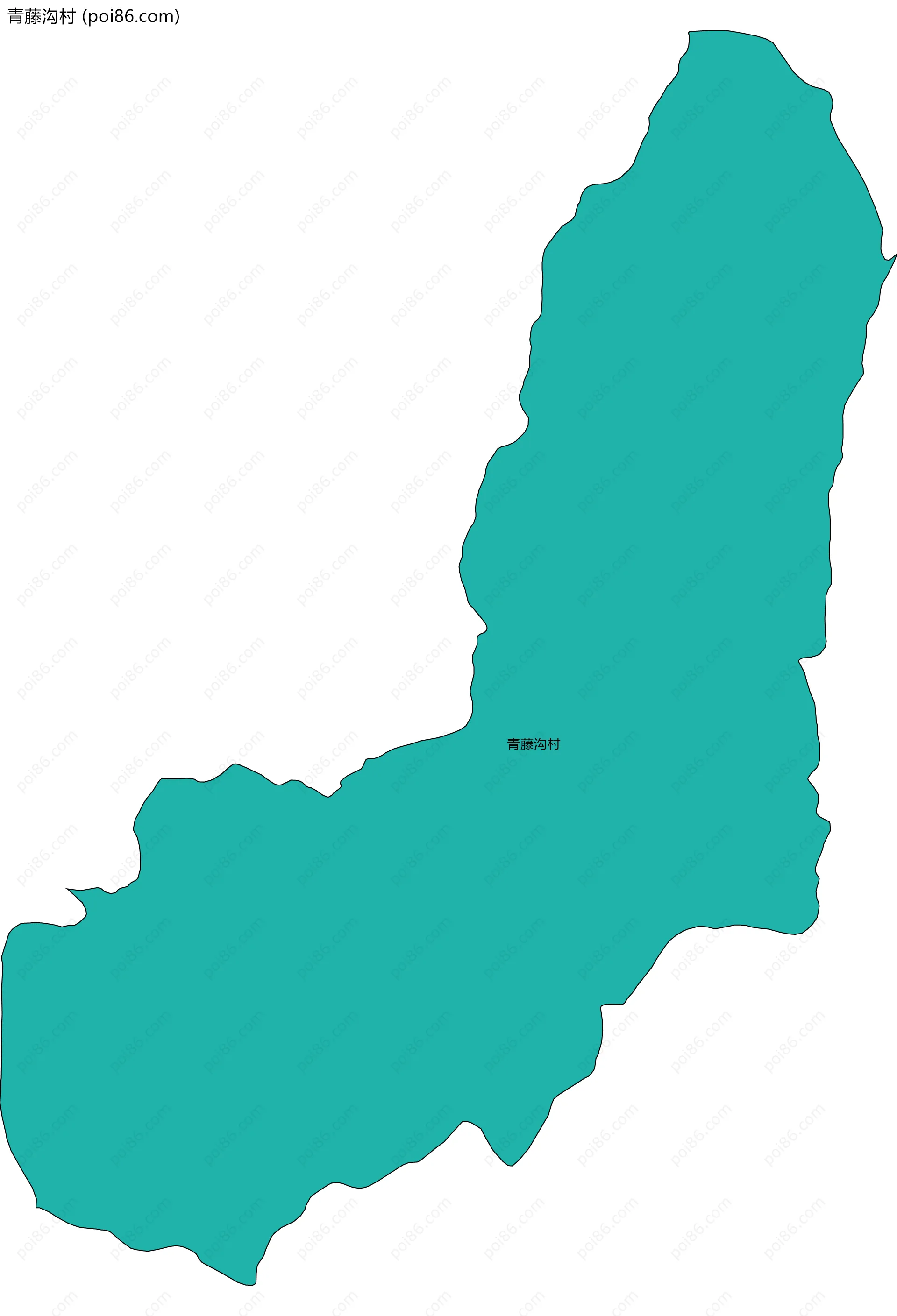 青藤沟村边界地图