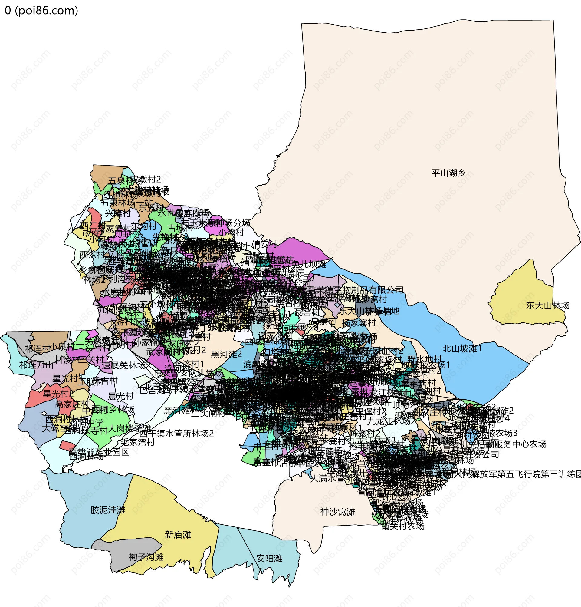 0边界地图(五级行政区划)