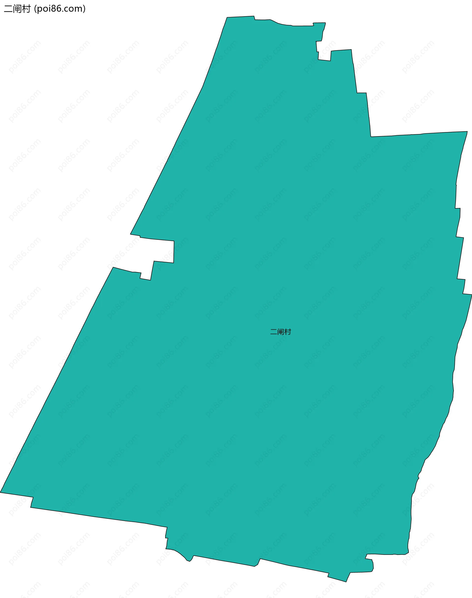 二闸村边界地图