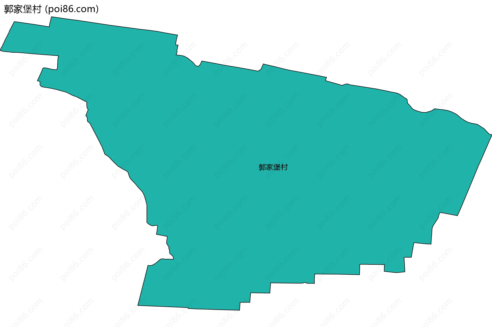 郭家堡村边界地图