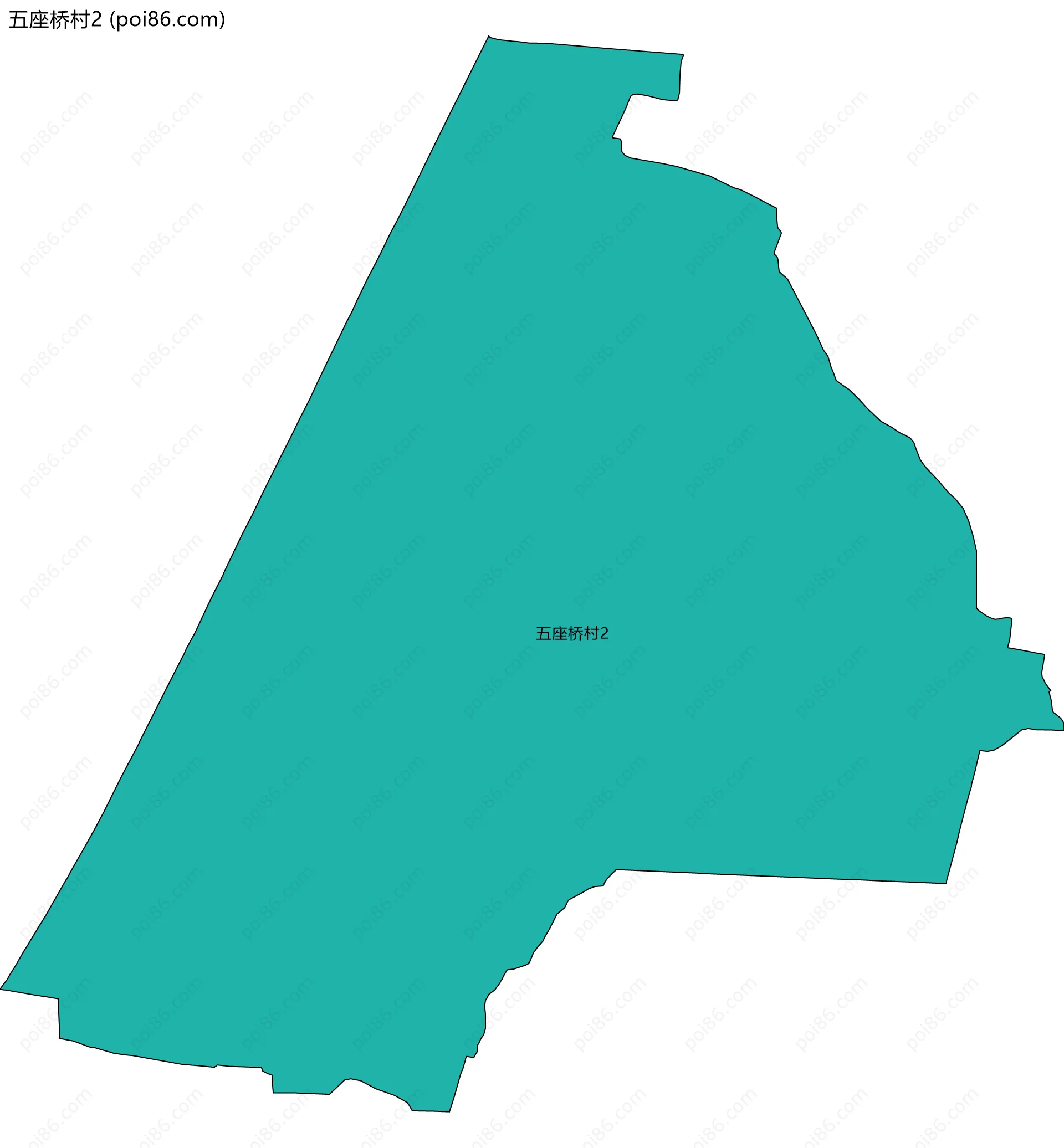 五座桥村2边界地图