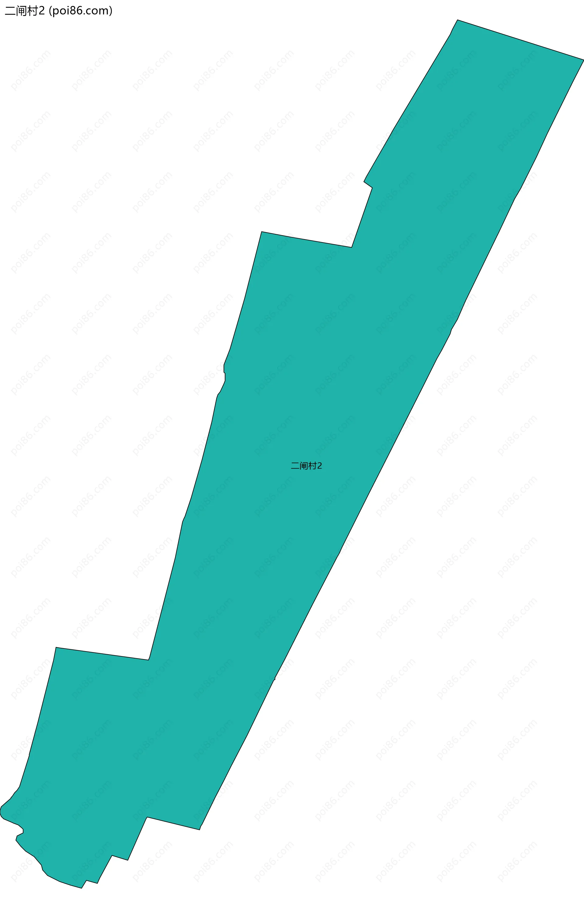 二闸村2边界地图