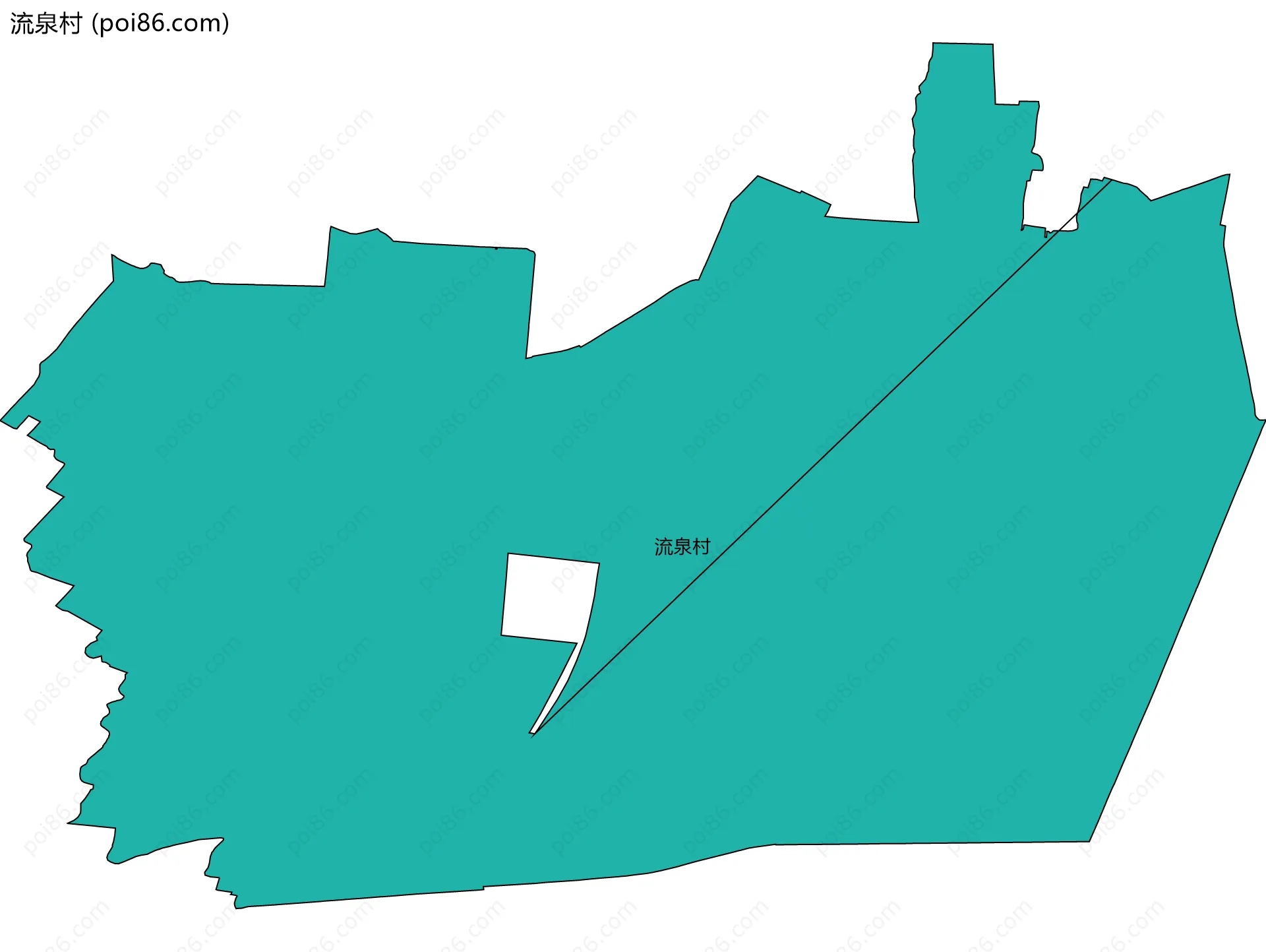 流泉村边界地图