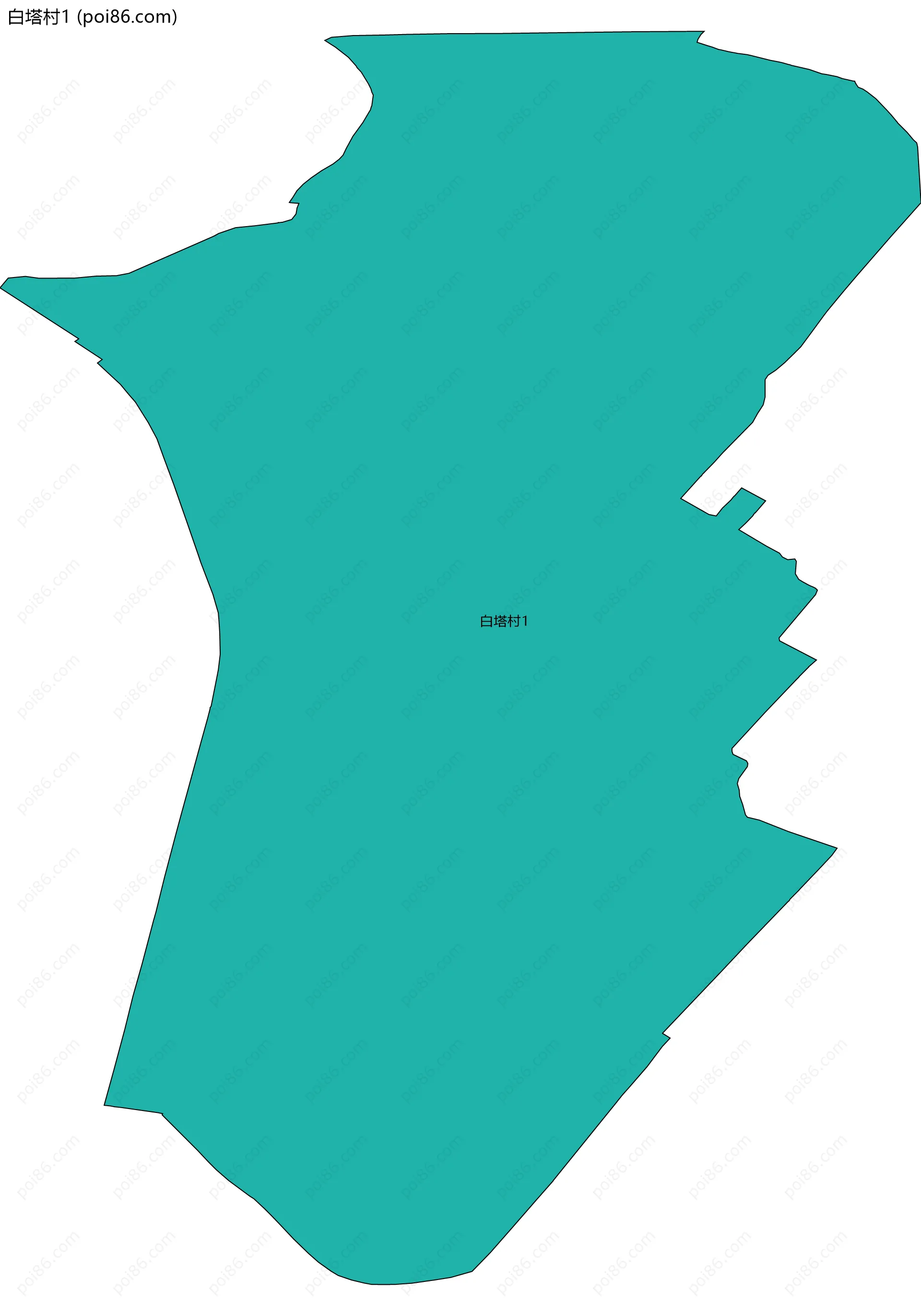 白塔村1边界地图