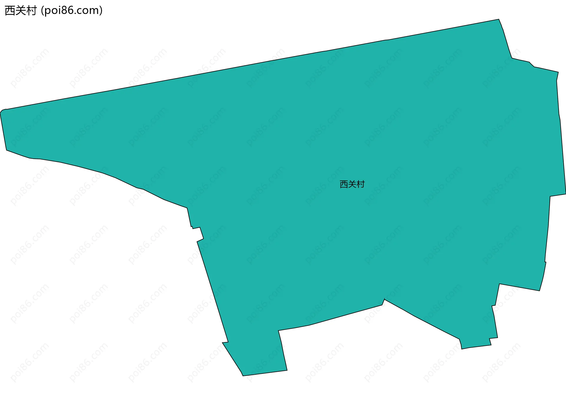 西关村边界地图