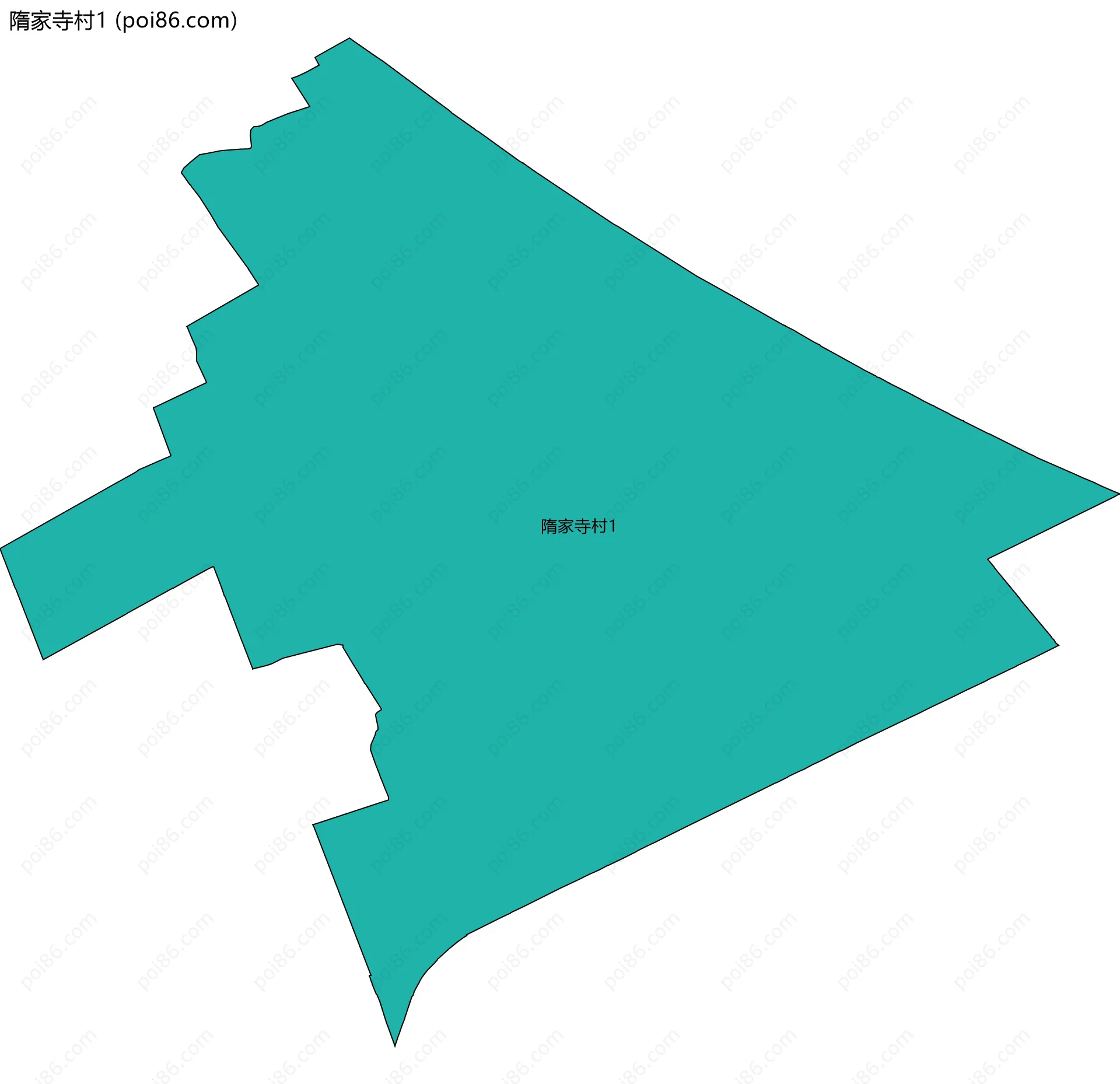 隋家寺村1边界地图