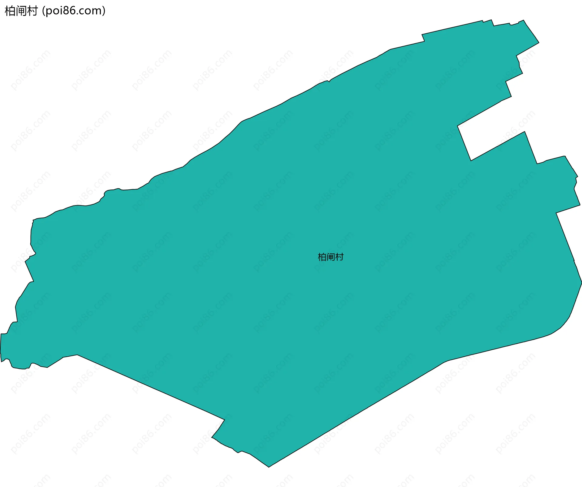 柏闸村边界地图