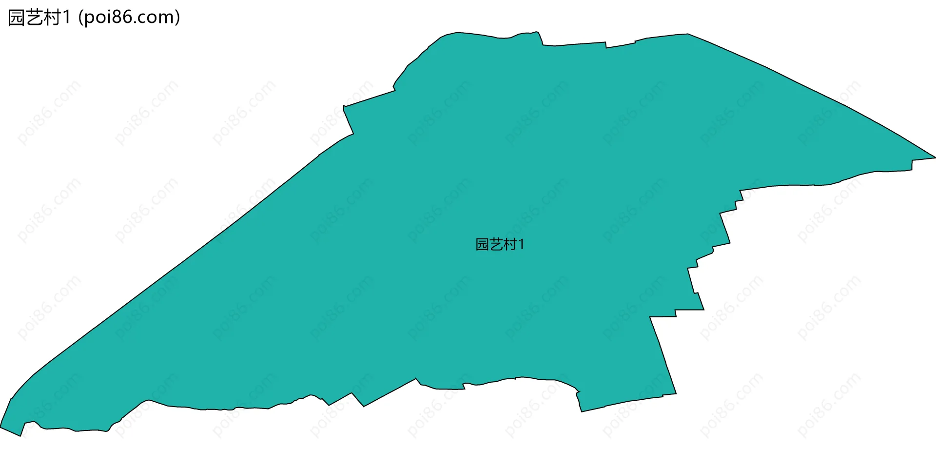 园艺村1边界地图