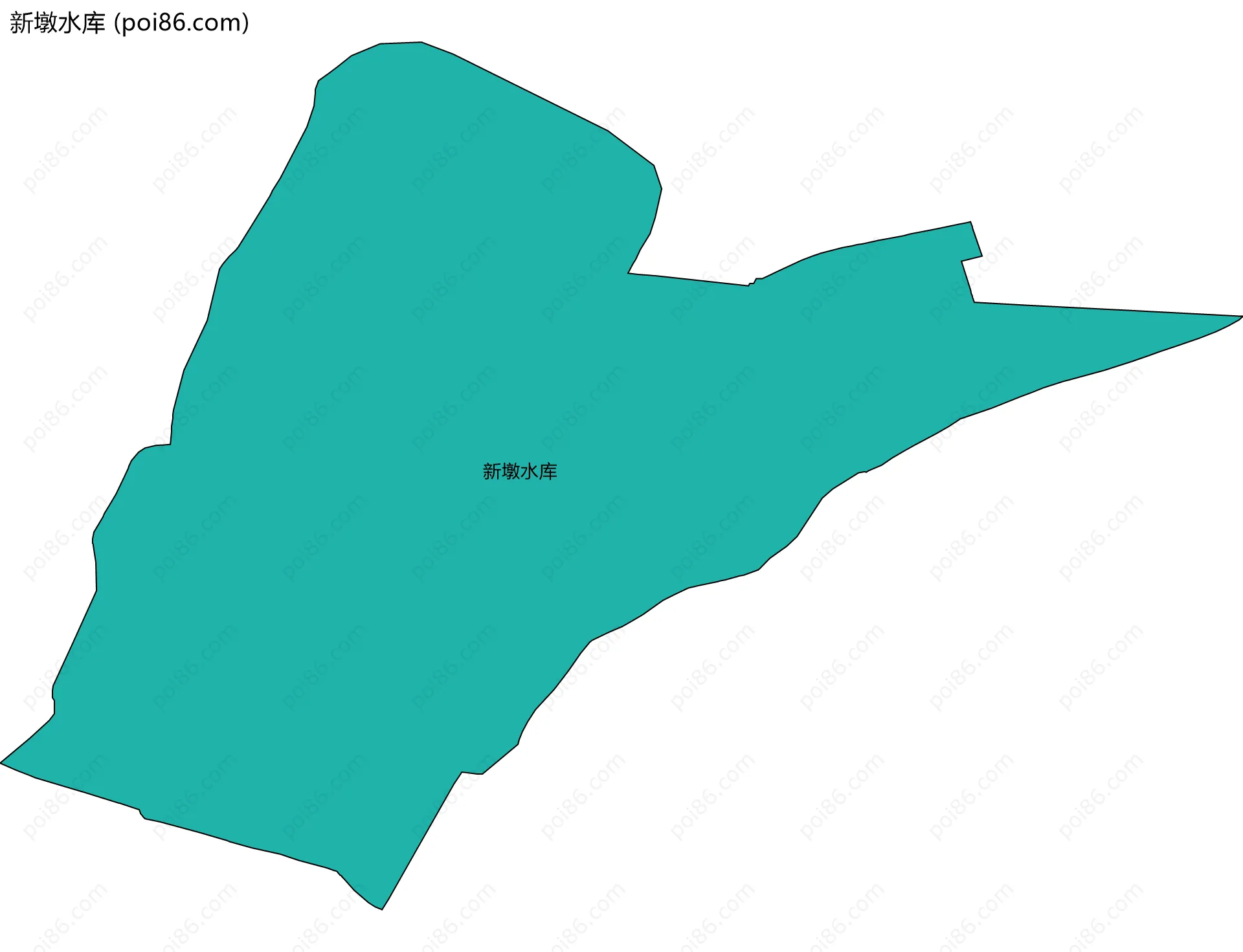 新墩水库边界地图