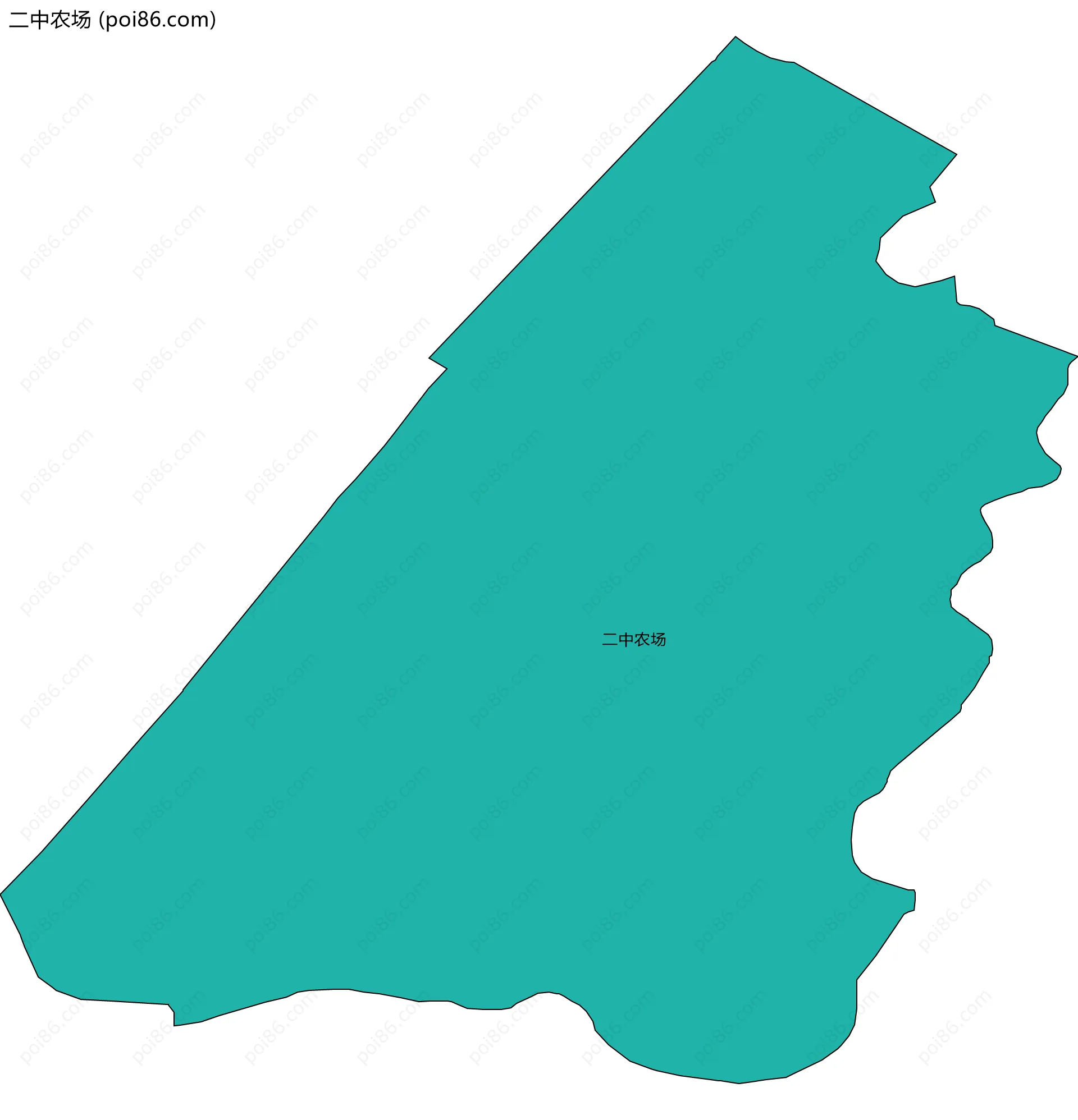 二中农场边界地图