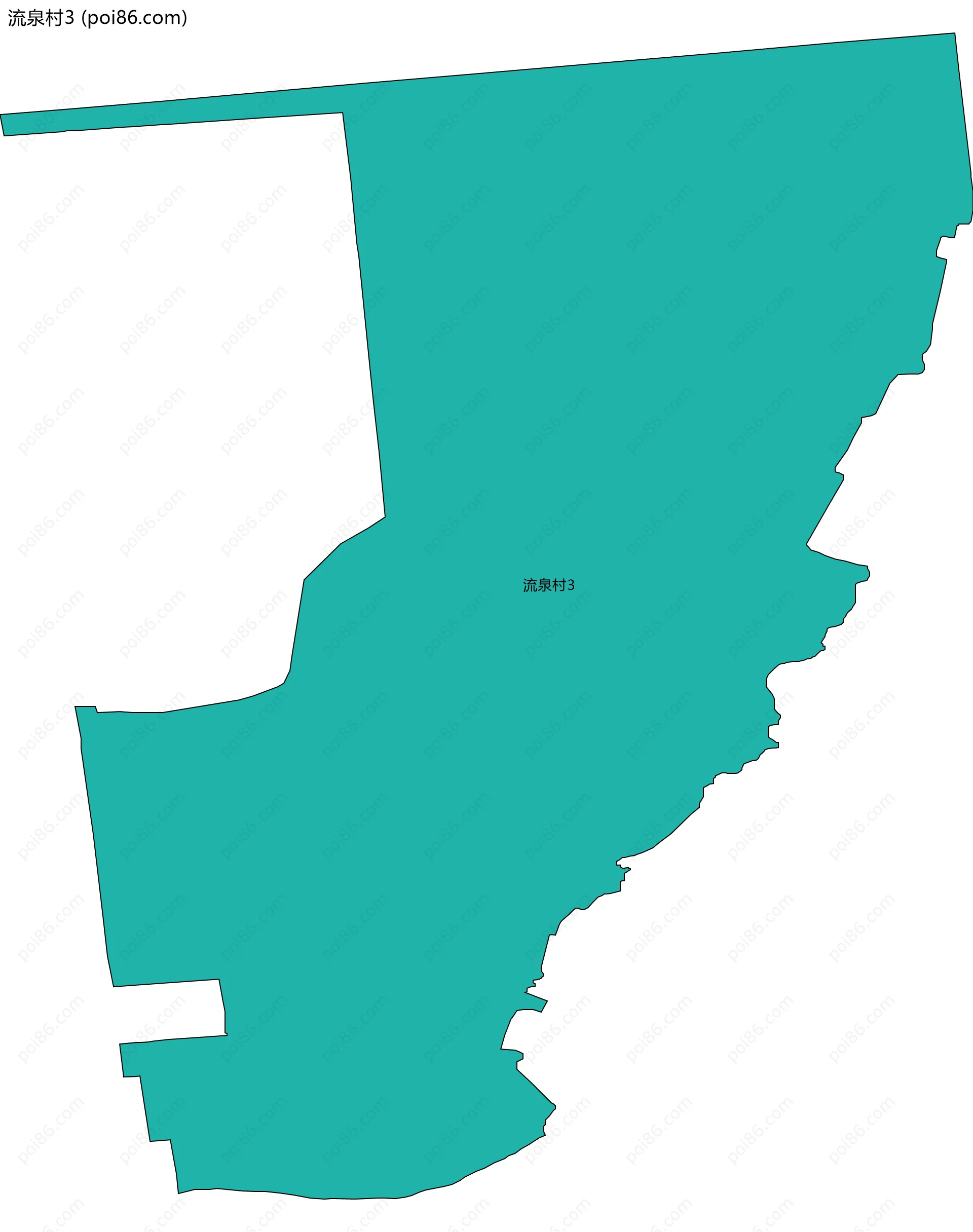 流泉村3边界地图