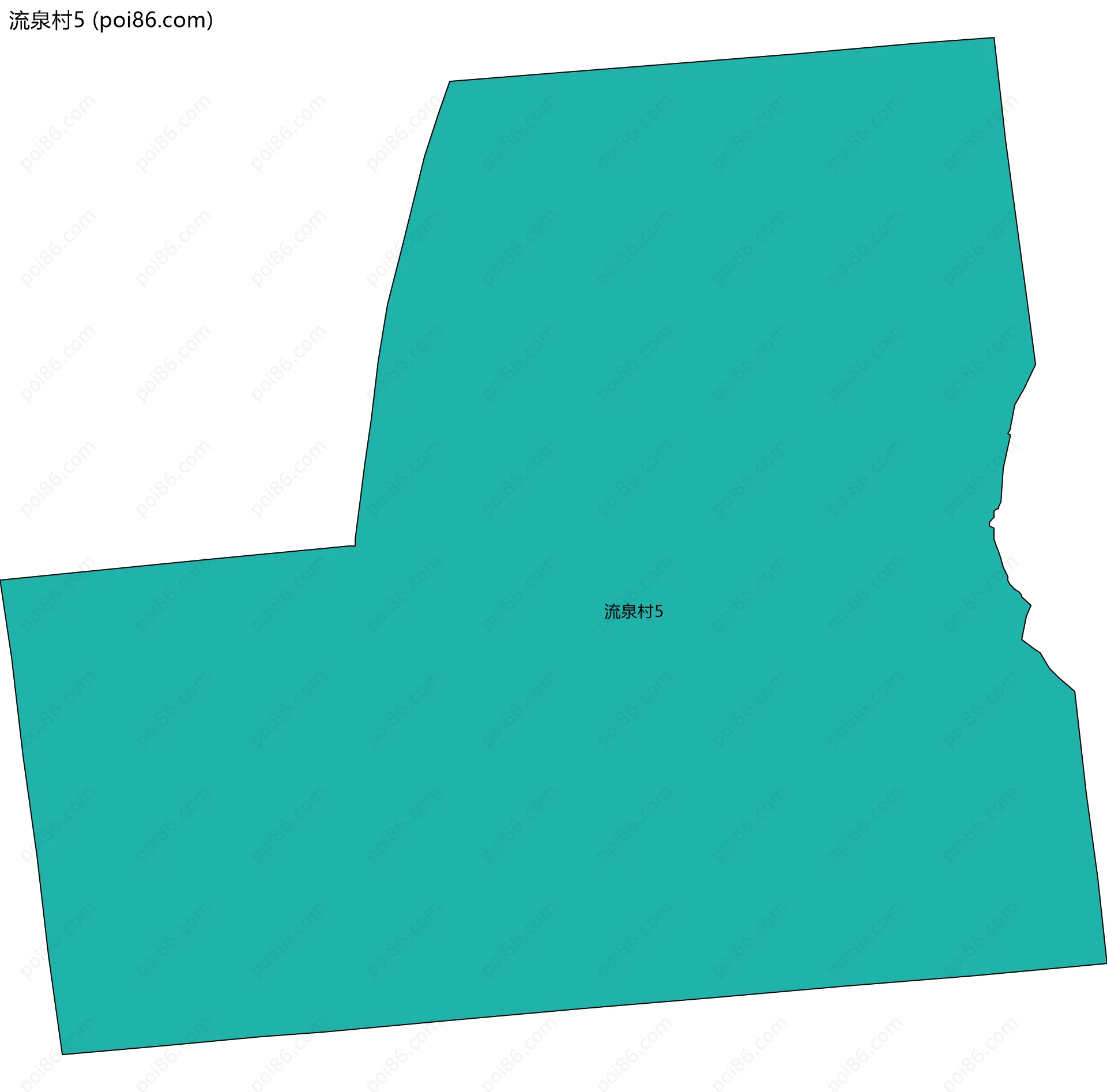 流泉村5边界地图