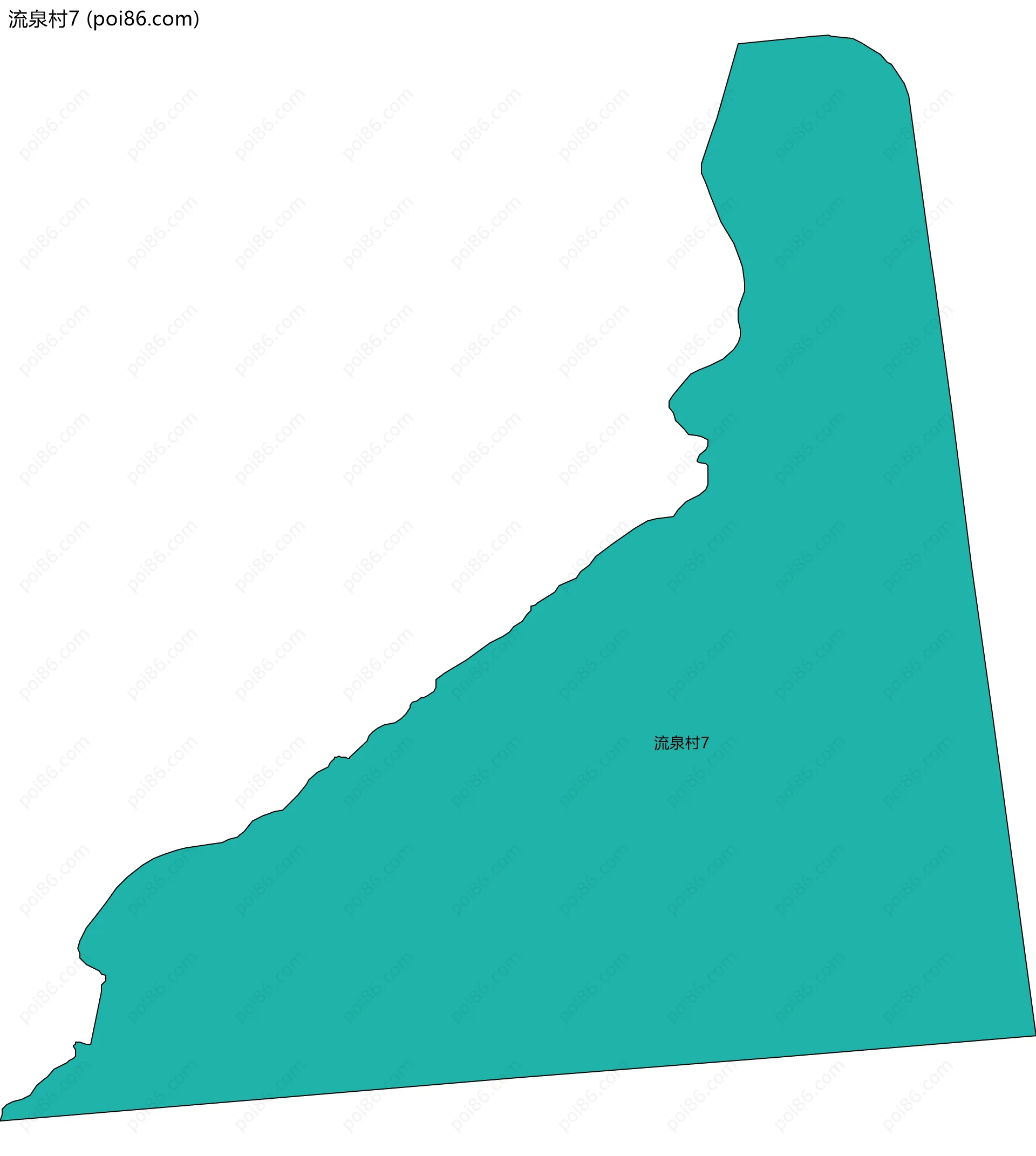 流泉村7边界地图