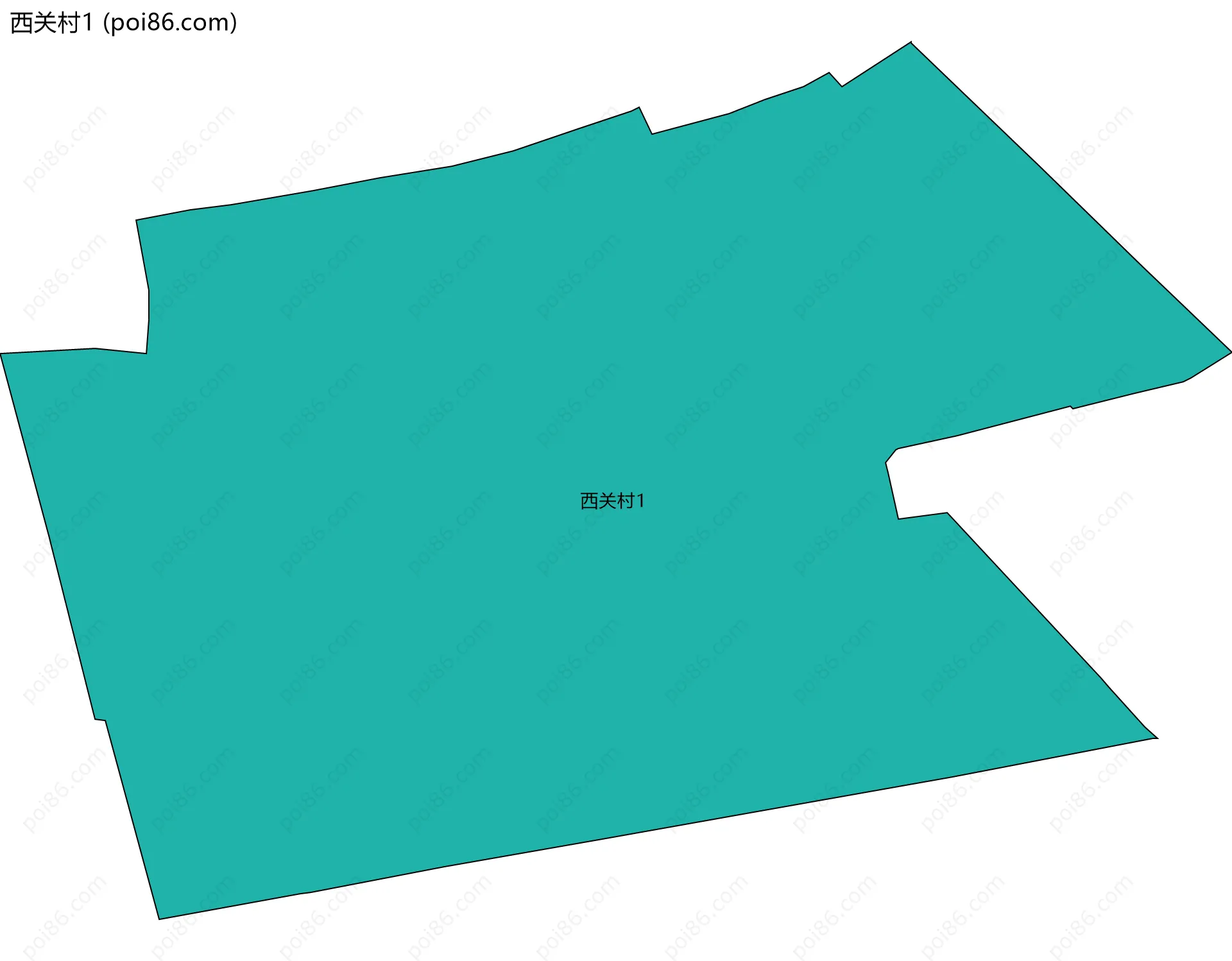 西关村1边界地图